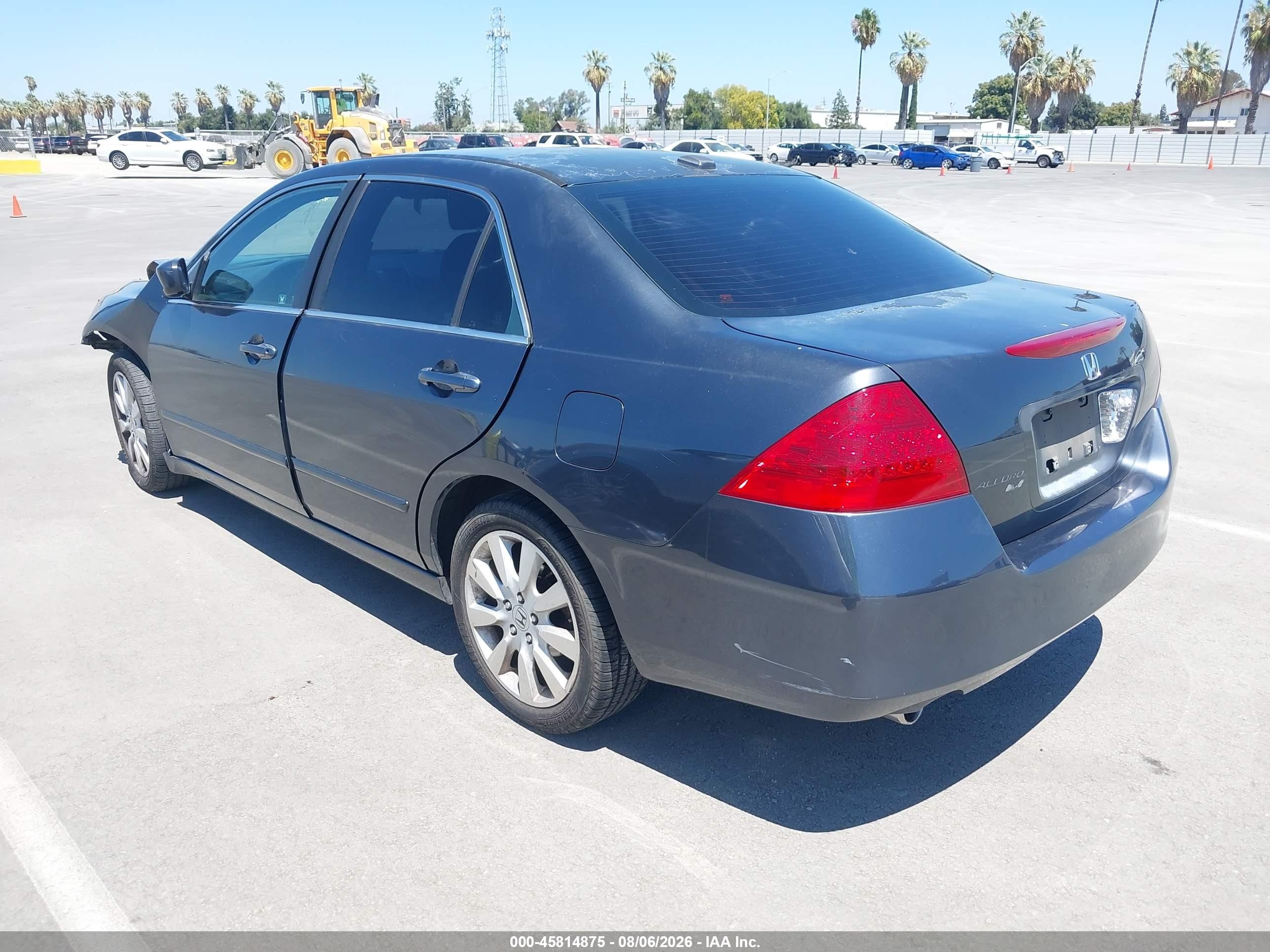 2007 Honda Accord 3.0 Ex Blue vin: 1HGCM66547A103046