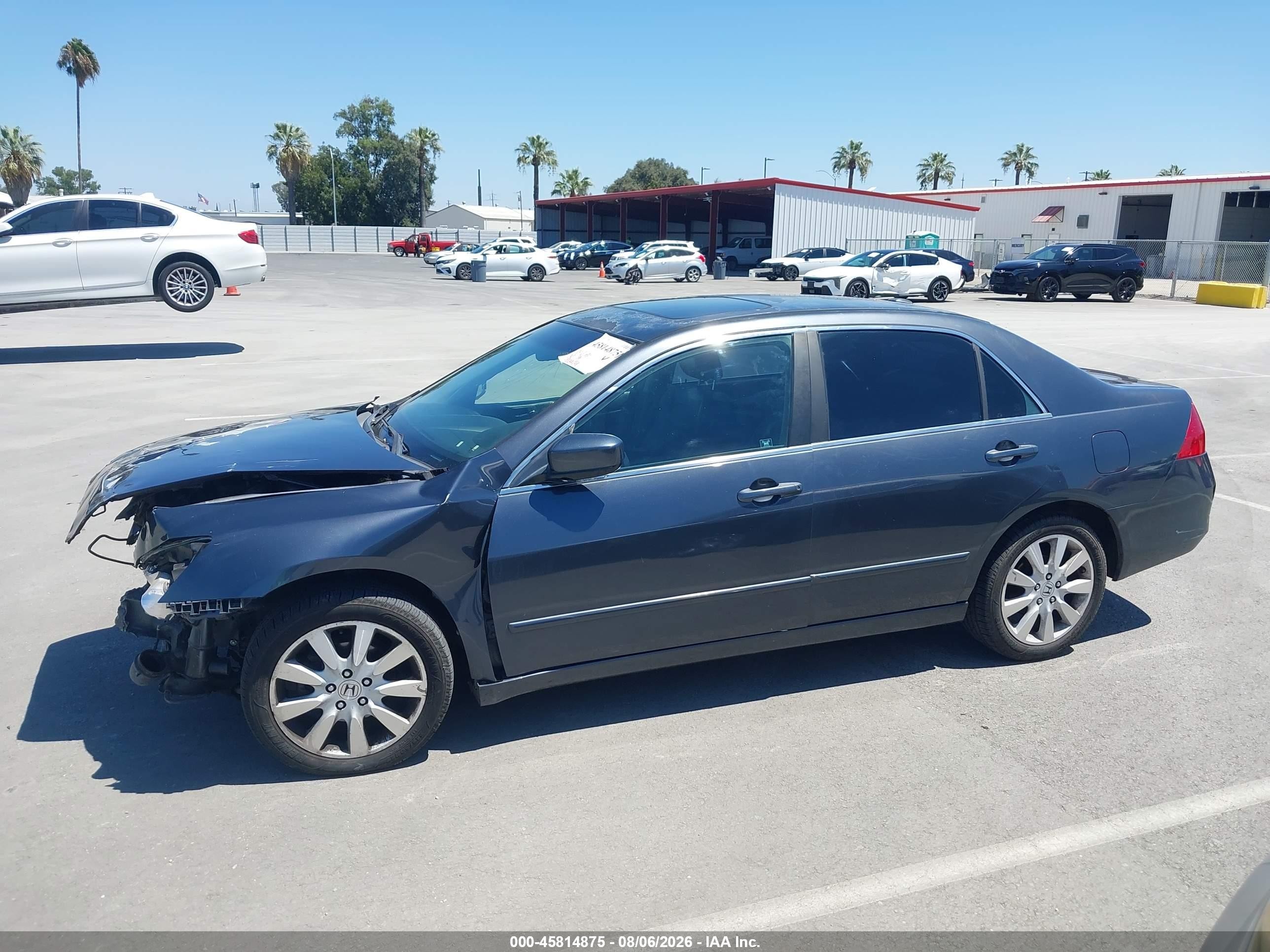 2007 Honda Accord 3.0 Ex Blue vin: 1HGCM66547A103046