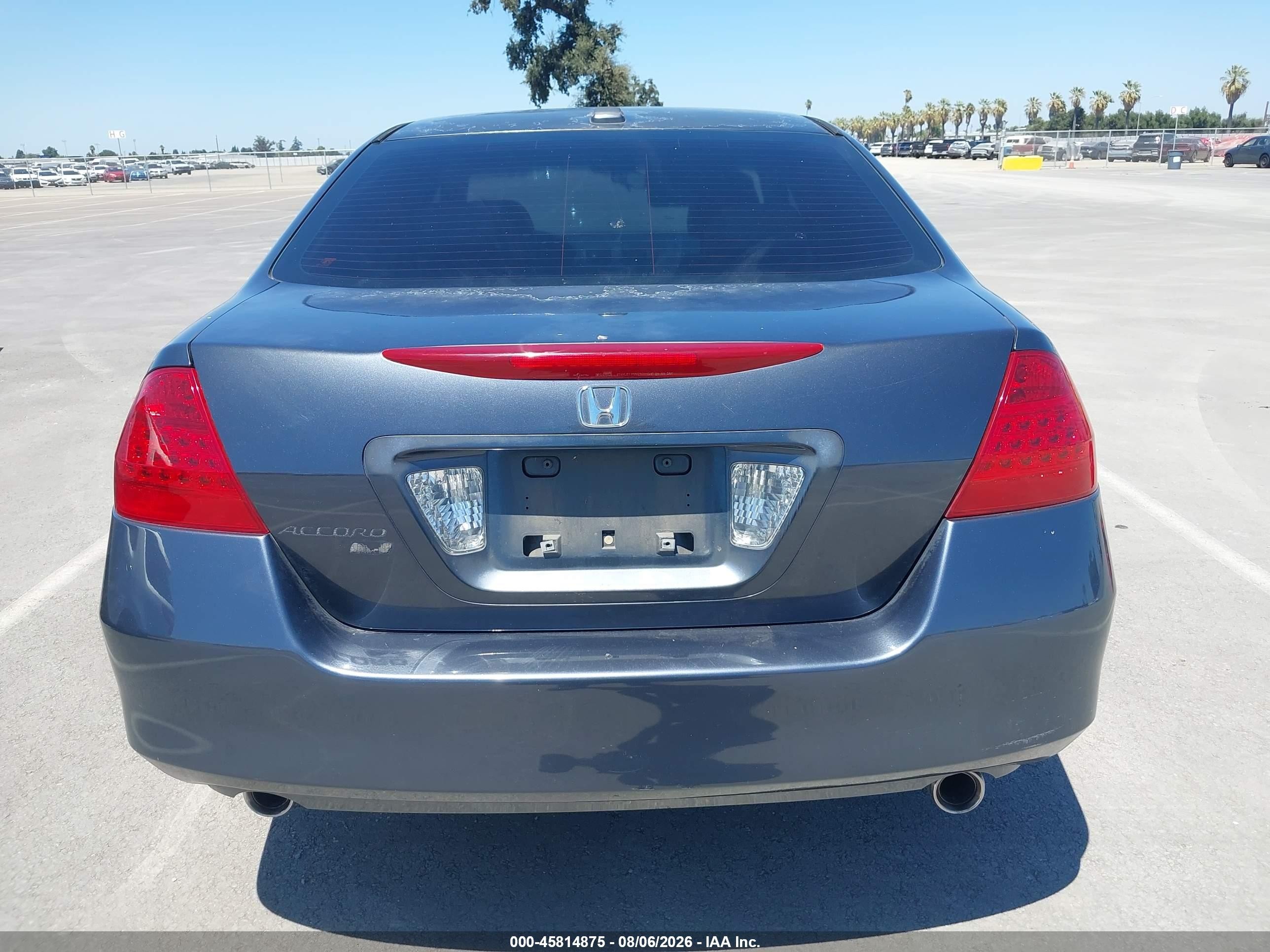 2007 Honda Accord 3.0 Ex Blue vin: 1HGCM66547A103046