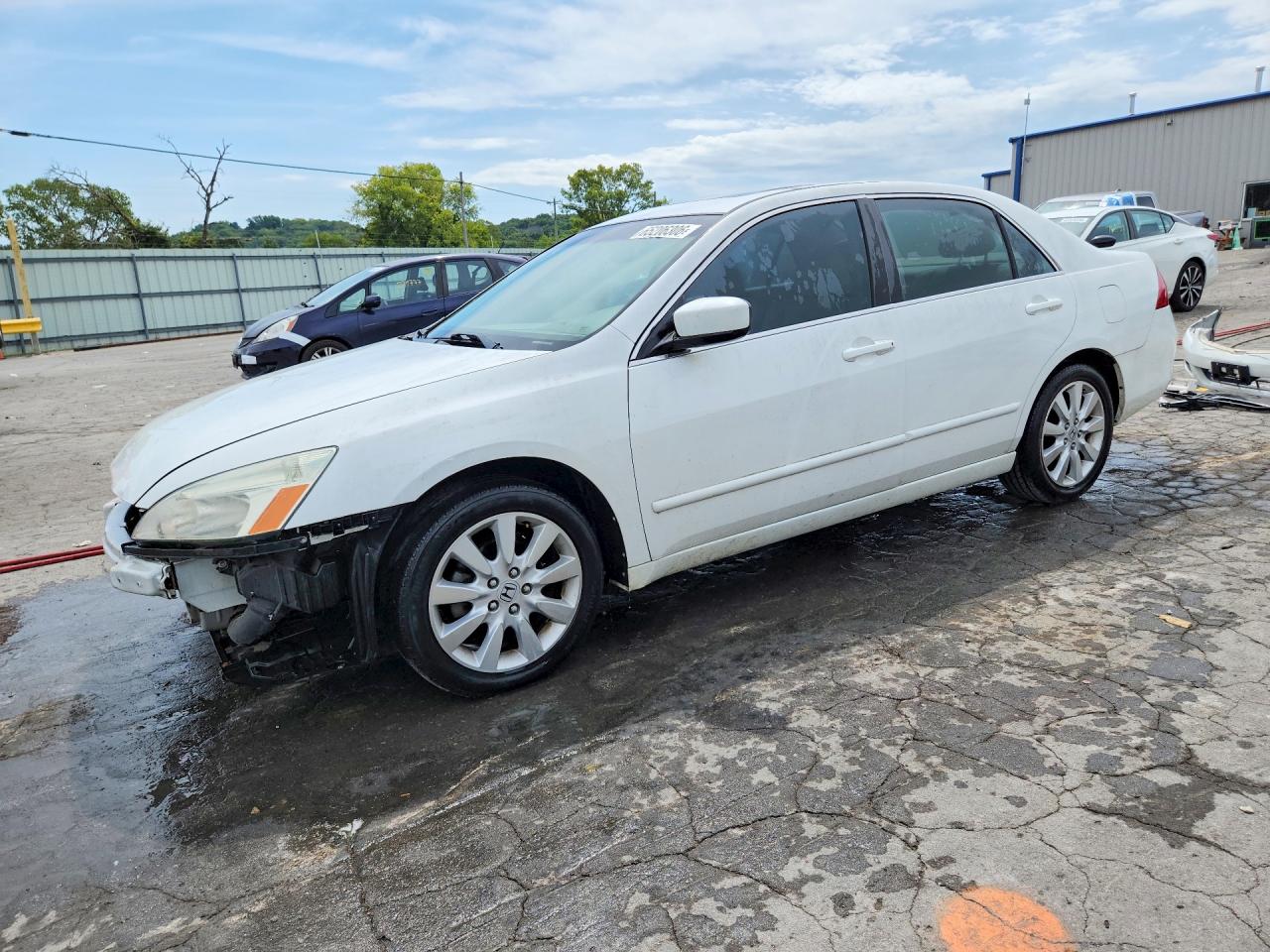 2007 Honda Accord Ex White vin: 1HGCM66547A106027