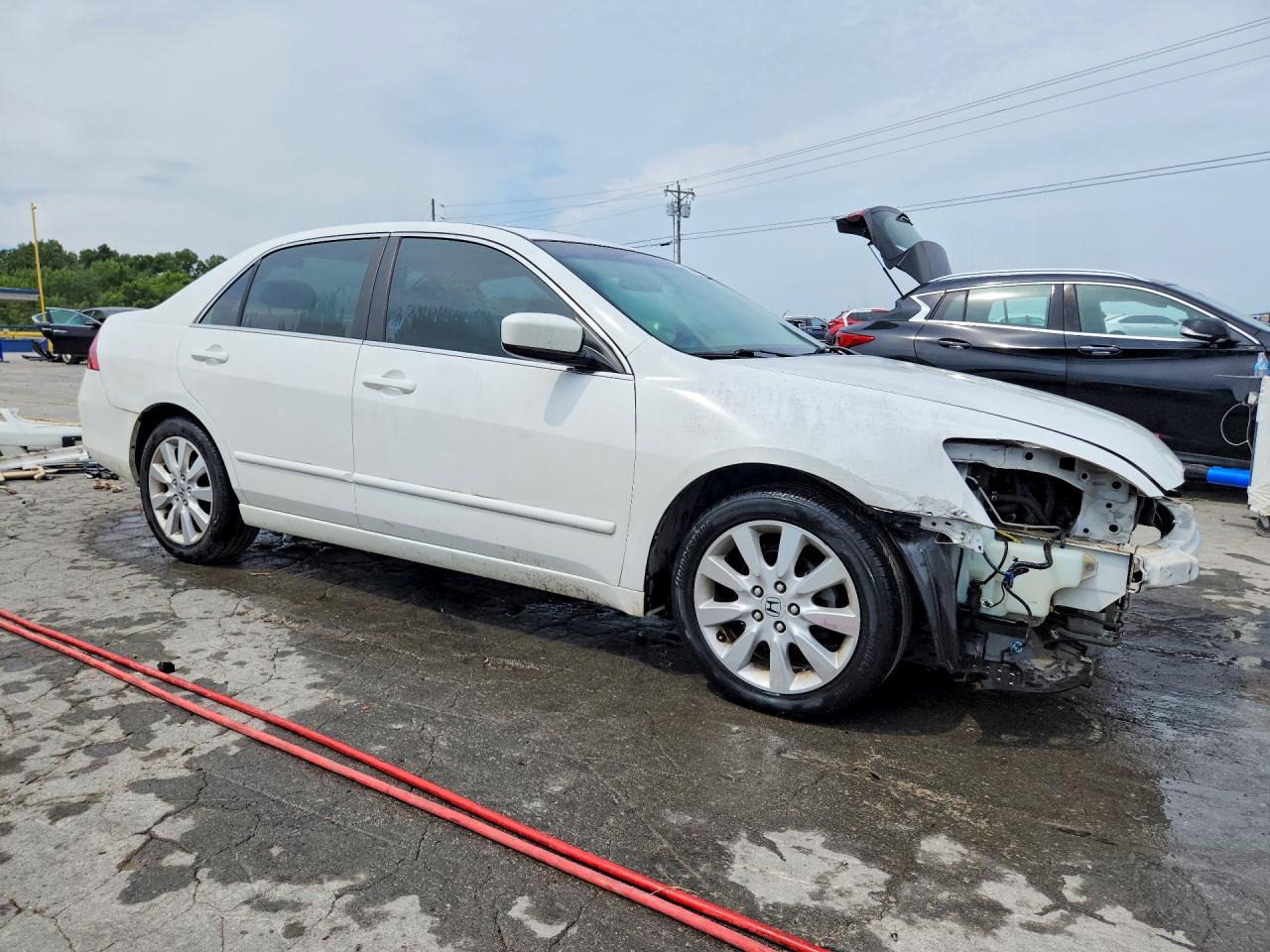 2007 Honda Accord Ex Белый vin: 1HGCM66547A106027