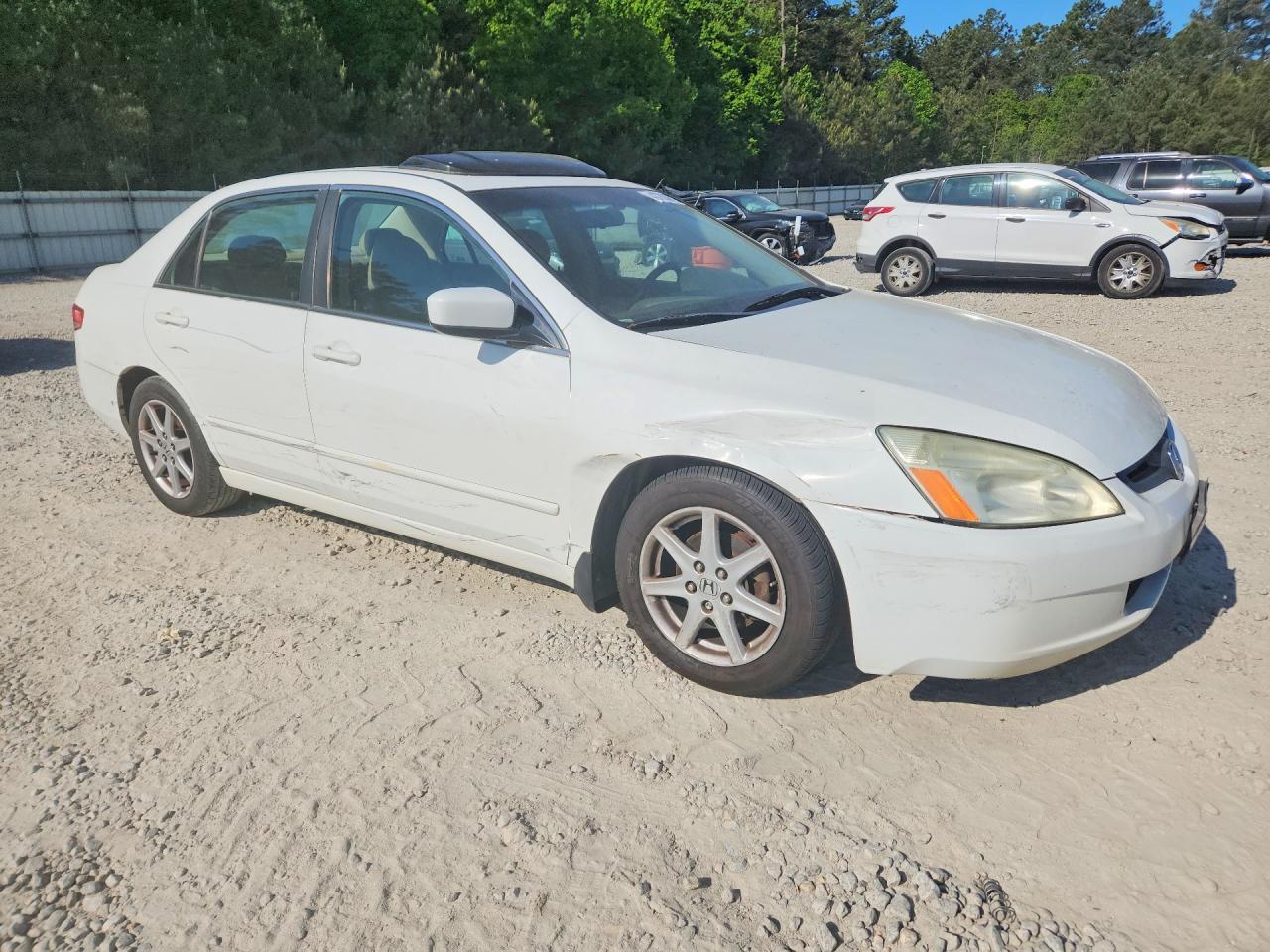 2003 Honda Accord Ex White vin: 1HGCM66553A016511