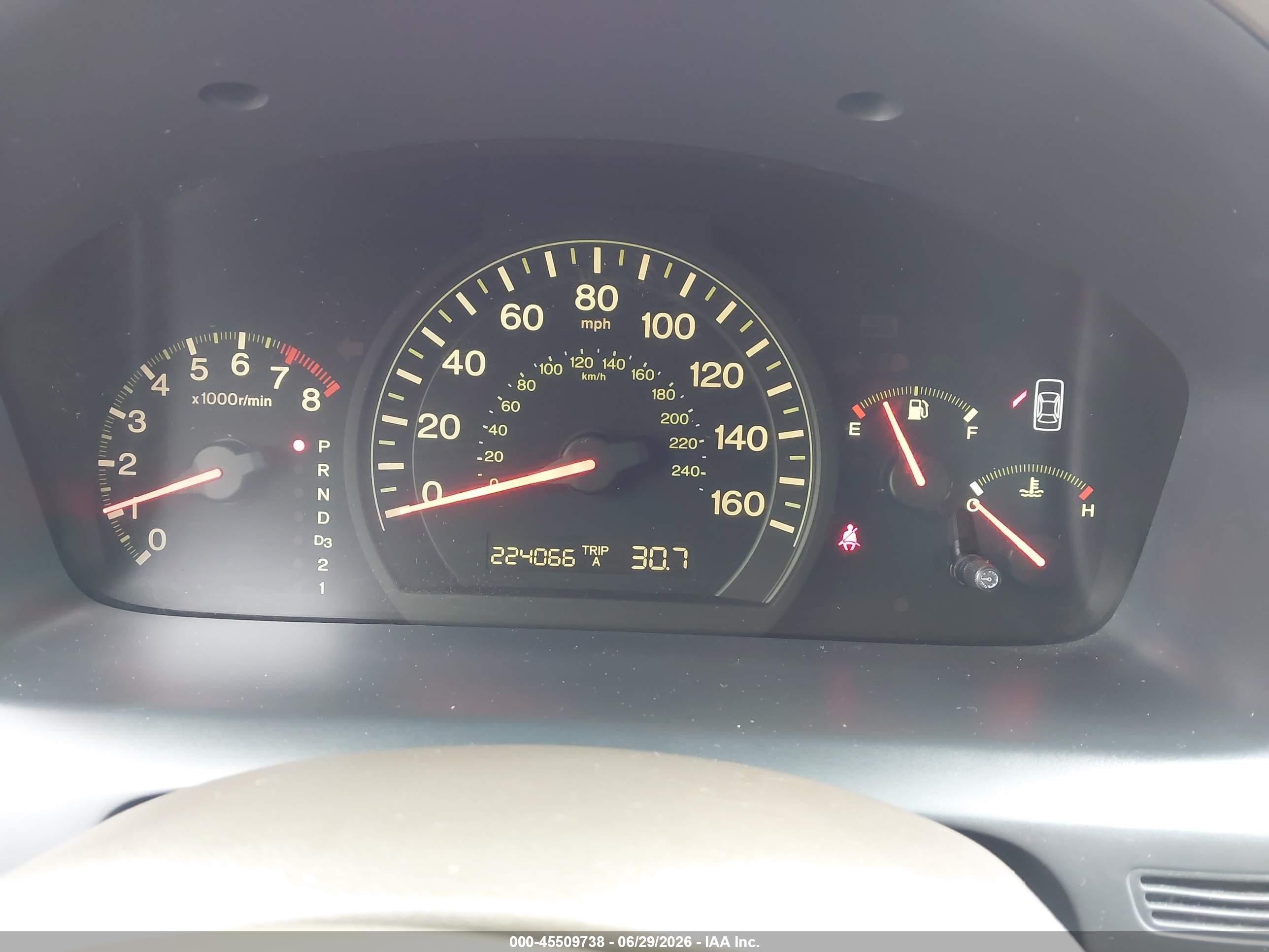 2004 Honda Accord 3.0 Ex Gold vin: 1HGCM66554A030698