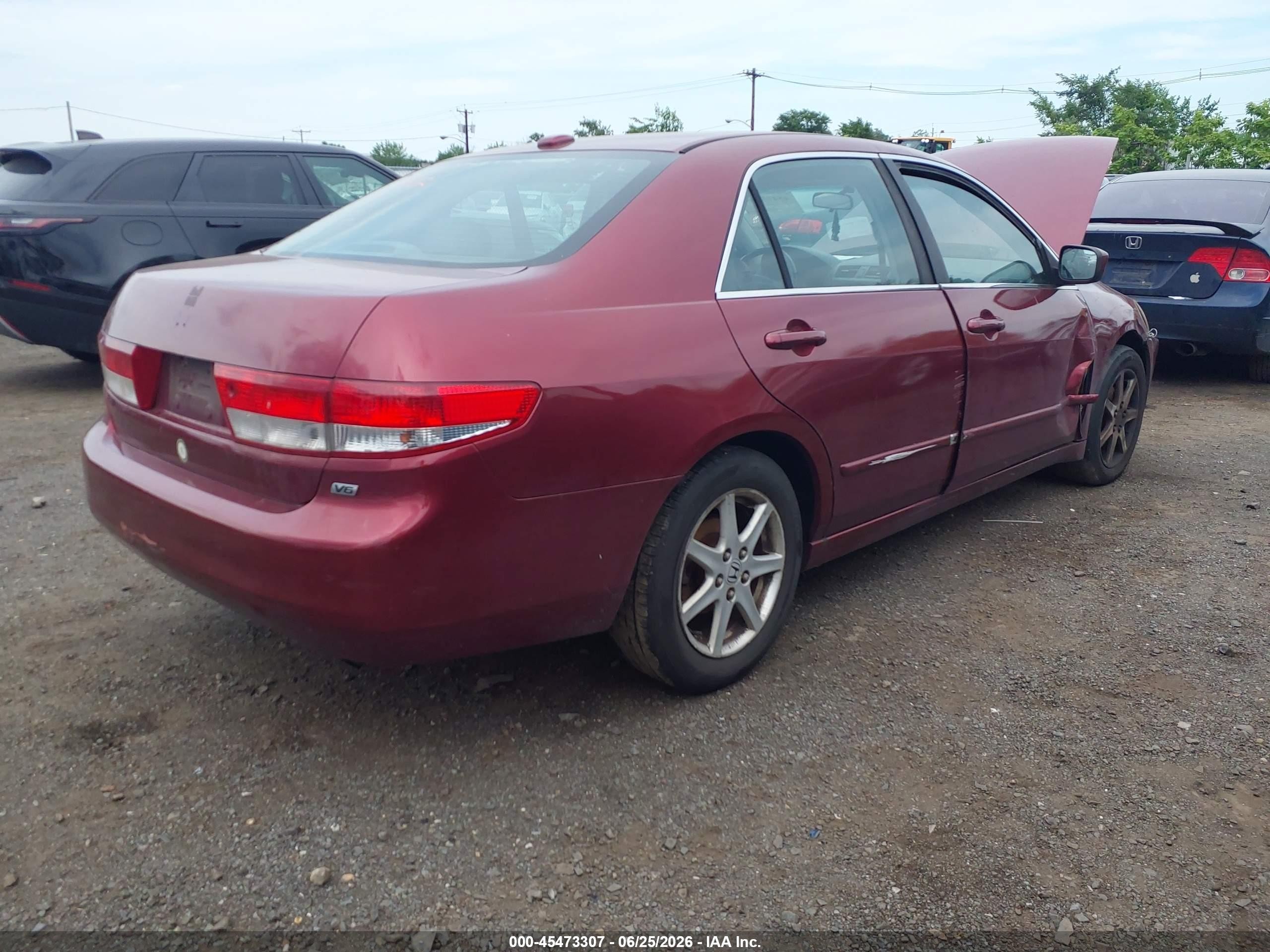 2004 Honda Accord 3.0 Ex Red vin: 1HGCM66554A069582