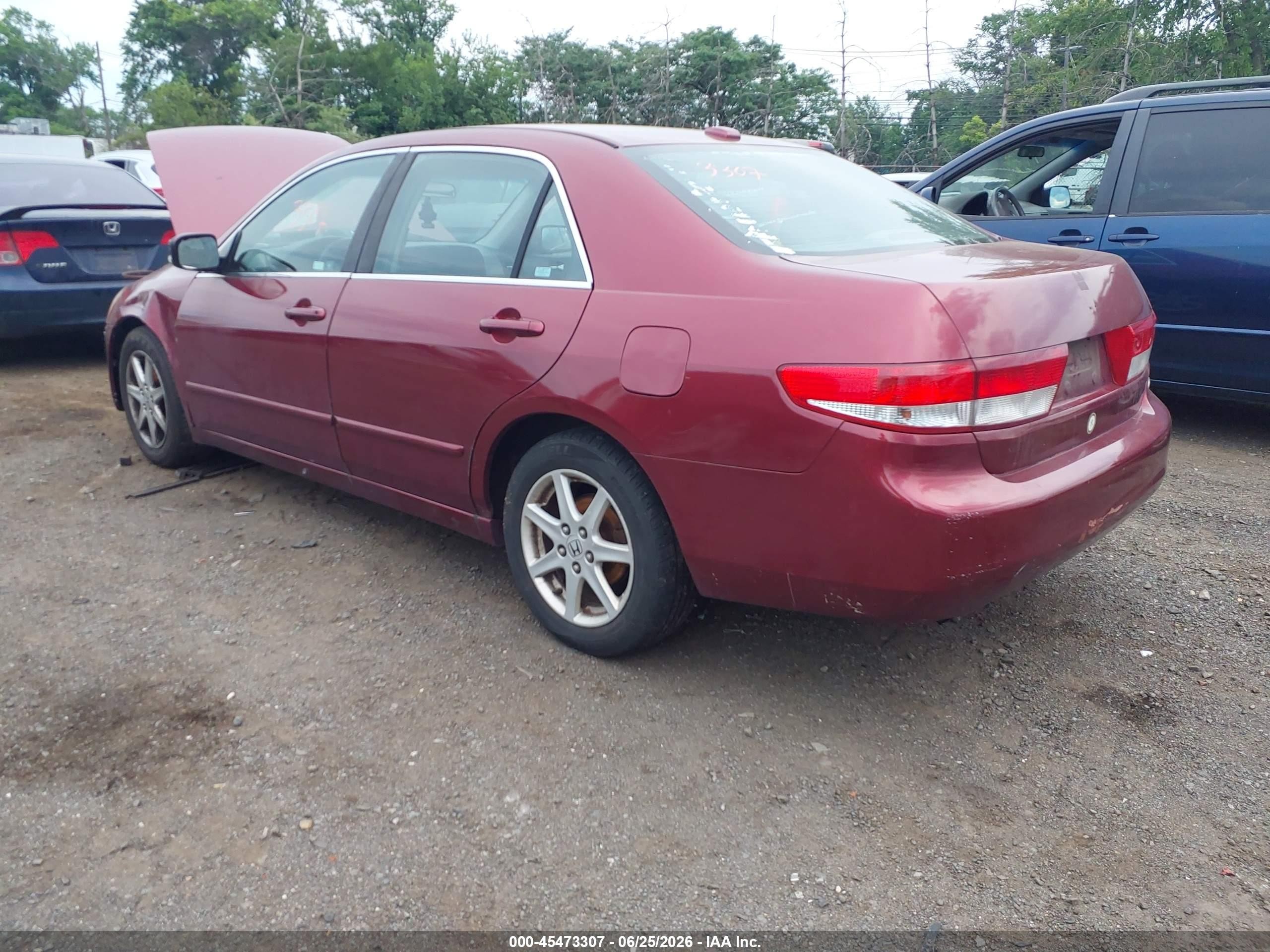2004 Honda Accord 3.0 Ex Red vin: 1HGCM66554A069582