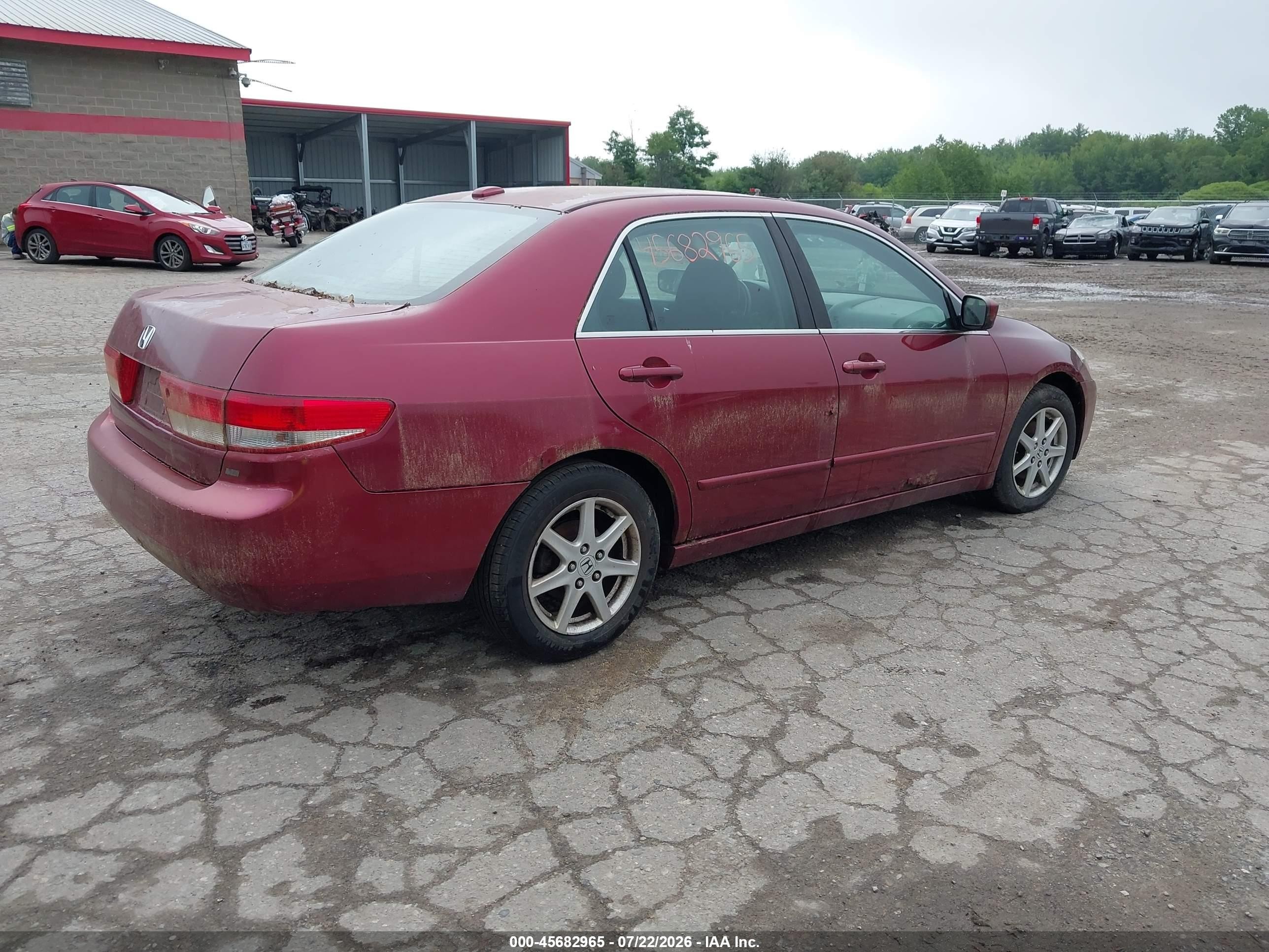 2004 Honda Accord 3.0 Ex Темно-бордовый vin: 1HGCM66554A080596