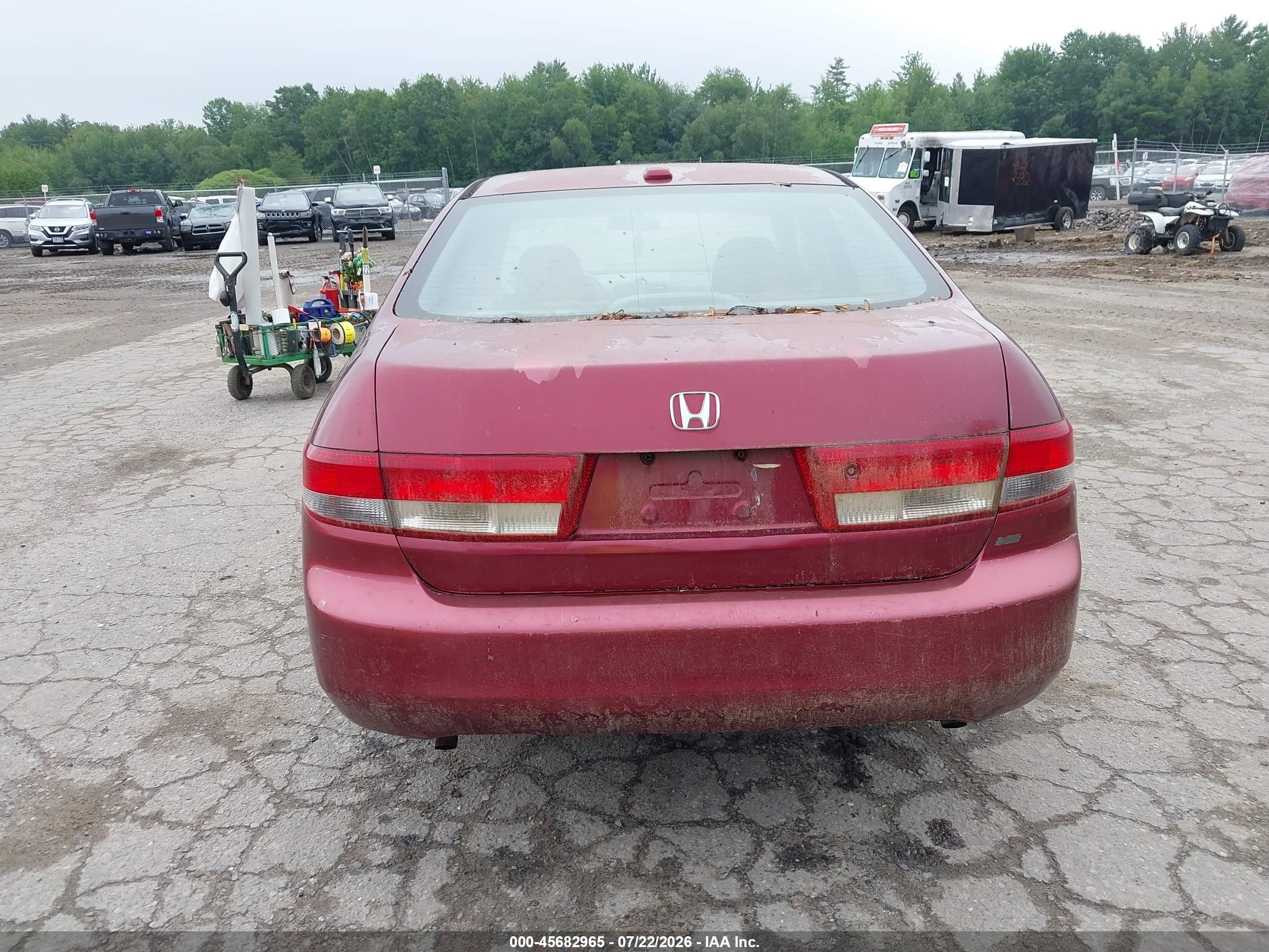 2004 Honda Accord 3.0 Ex Темно-бордовый vin: 1HGCM66554A080596