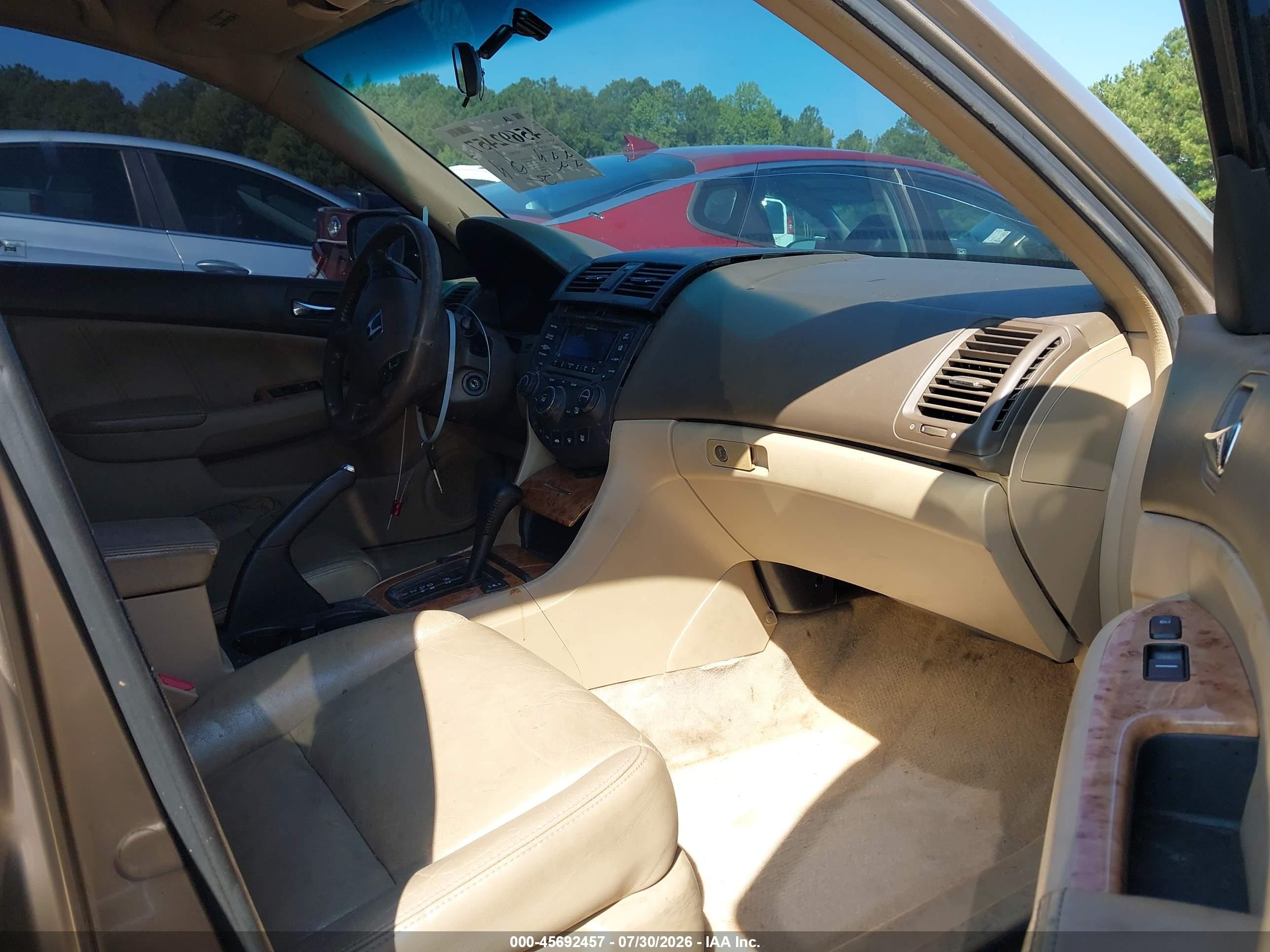 2004 Honda Accord 3.0 Ex Tan vin: 1HGCM66554A103620