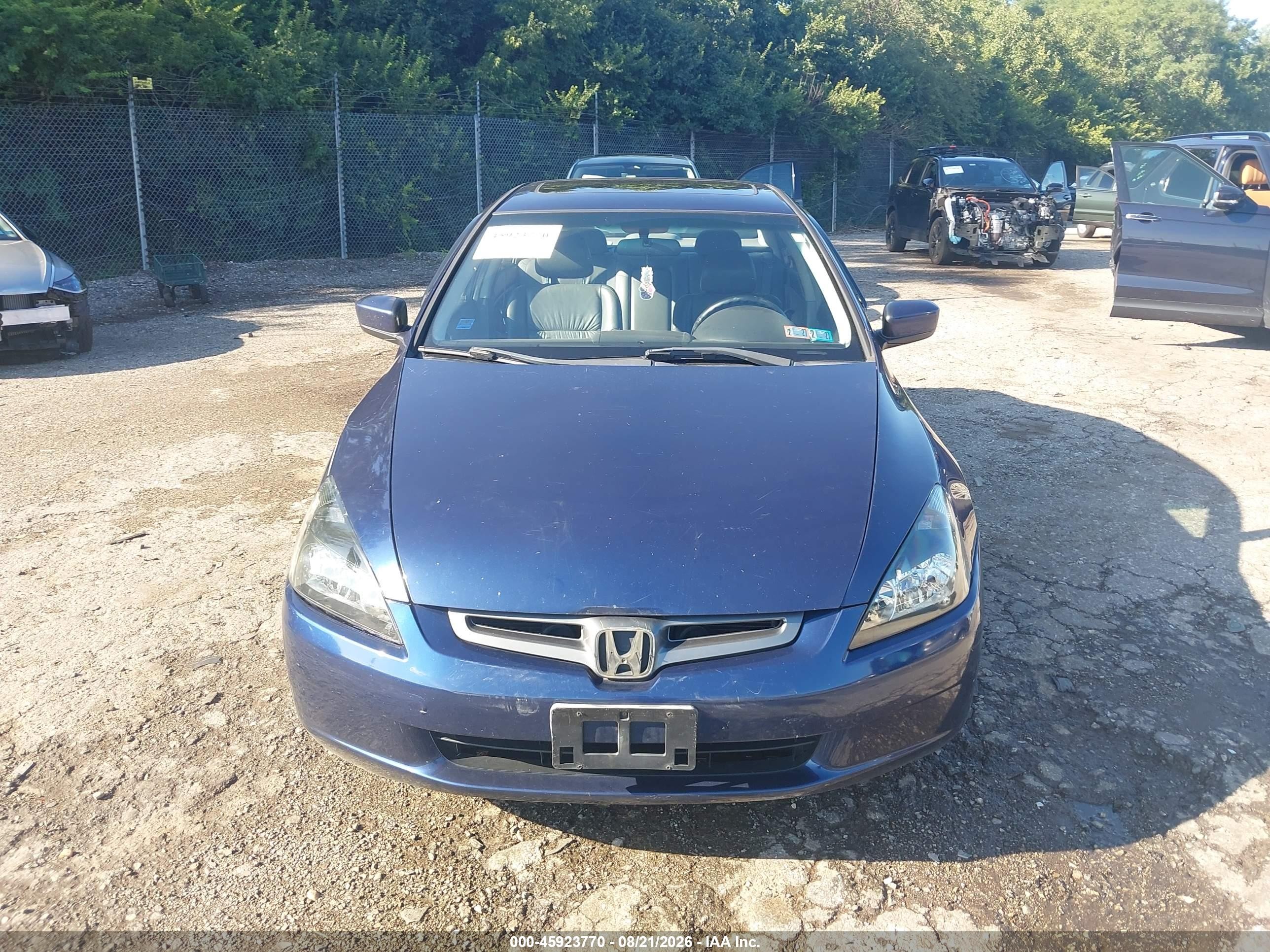 2005 Honda Accord 3.0 Ex Blue vin: 1HGCM66555A013515
