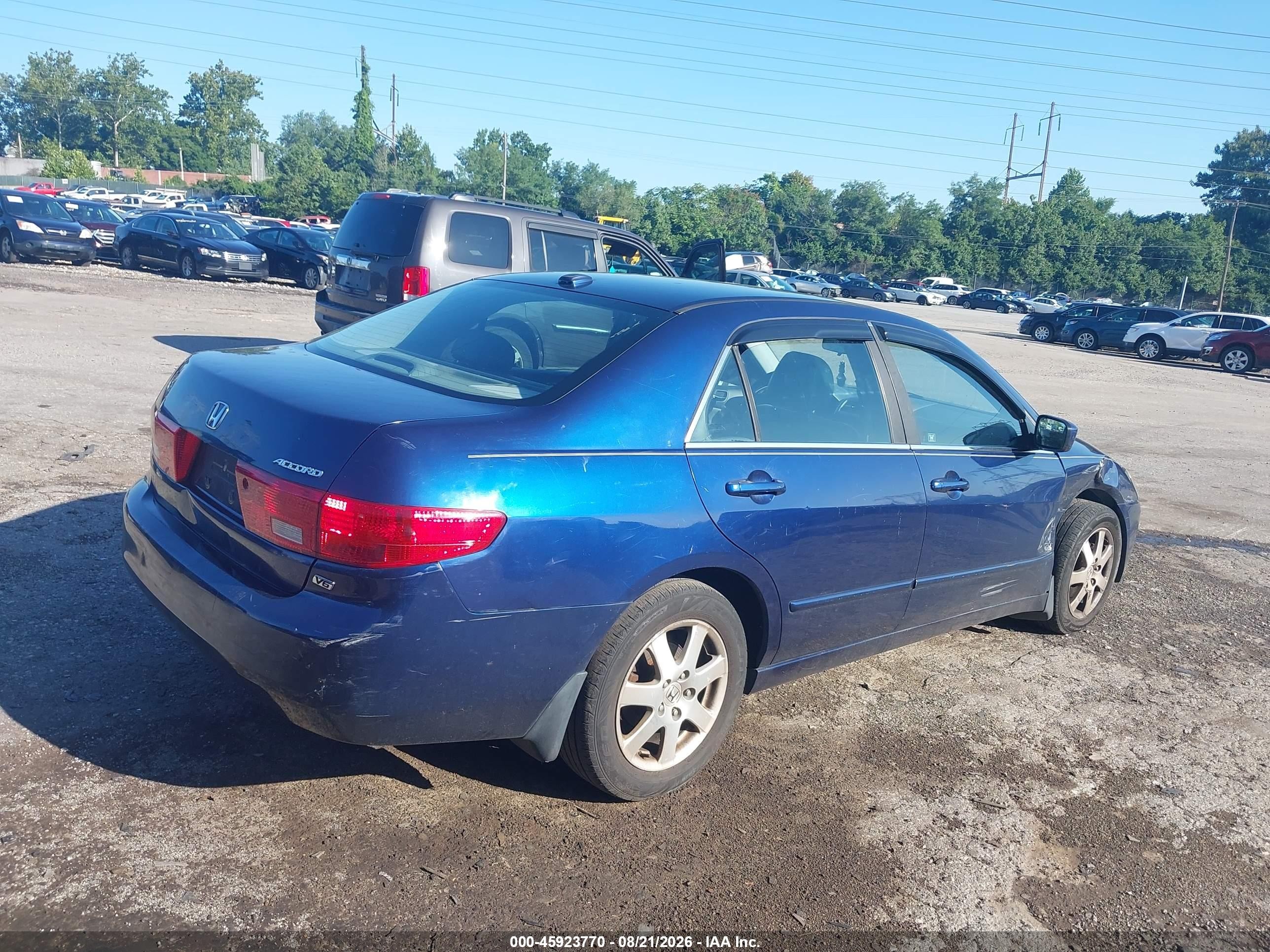 2005 Honda Accord 3.0 Ex Blue vin: 1HGCM66555A013515