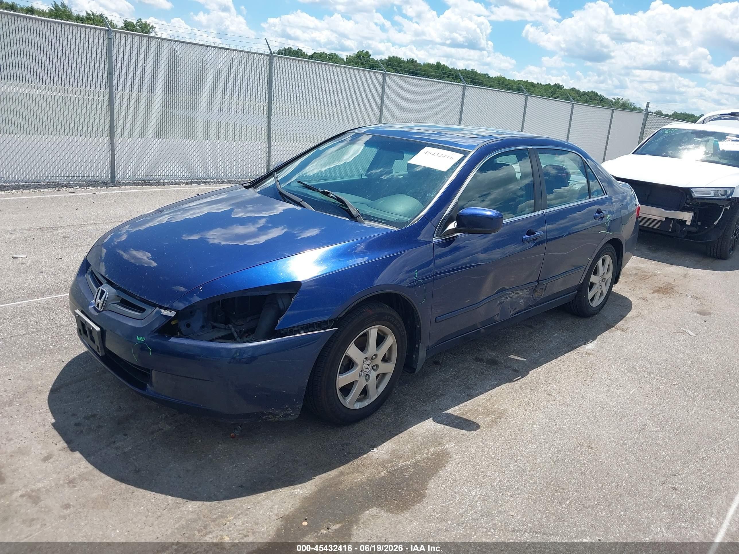 2005 Honda Accord 3.0 Ex Blue vin: 1HGCM66555A038950