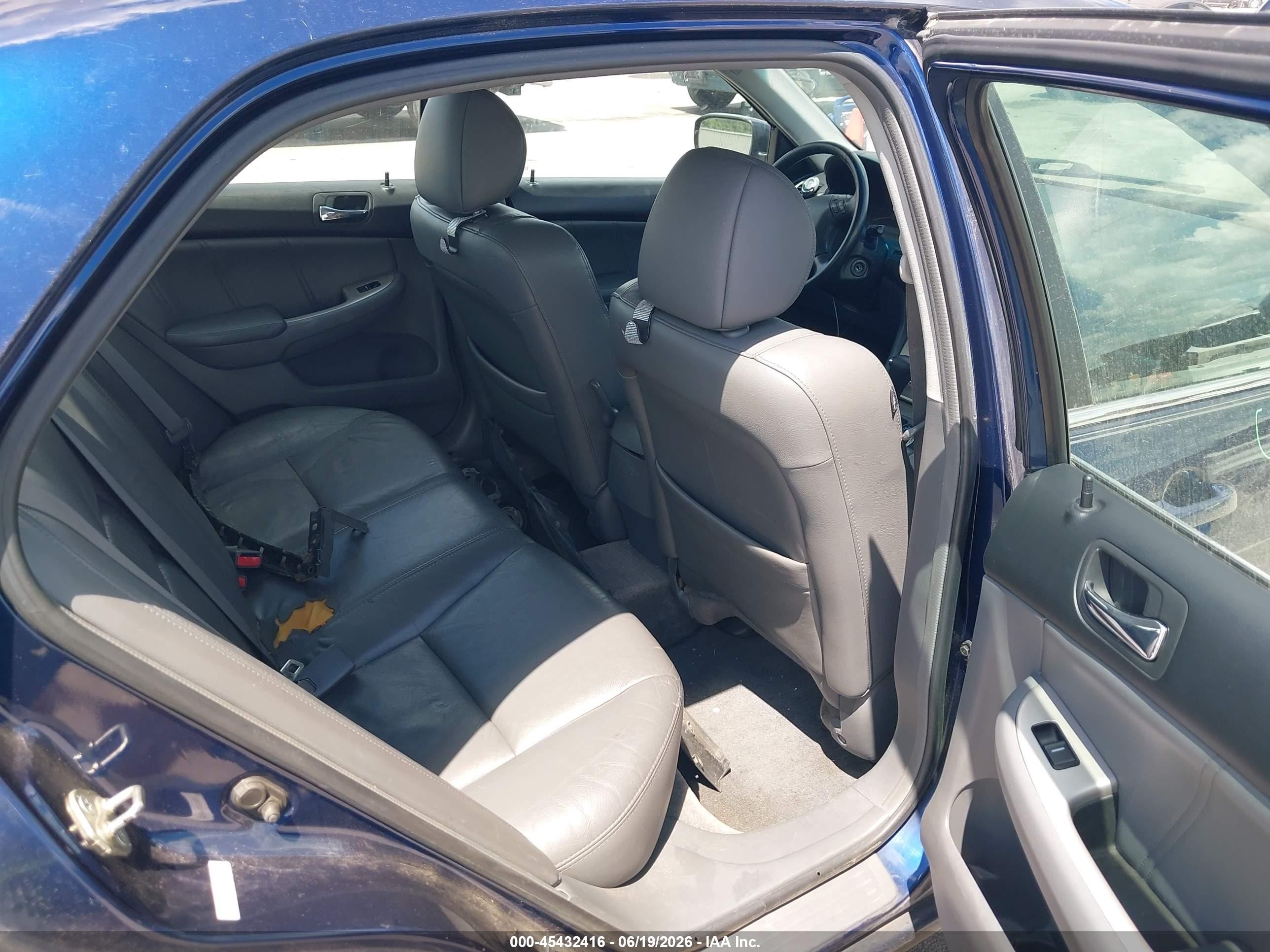 2005 Honda Accord 3.0 Ex Blue vin: 1HGCM66555A038950