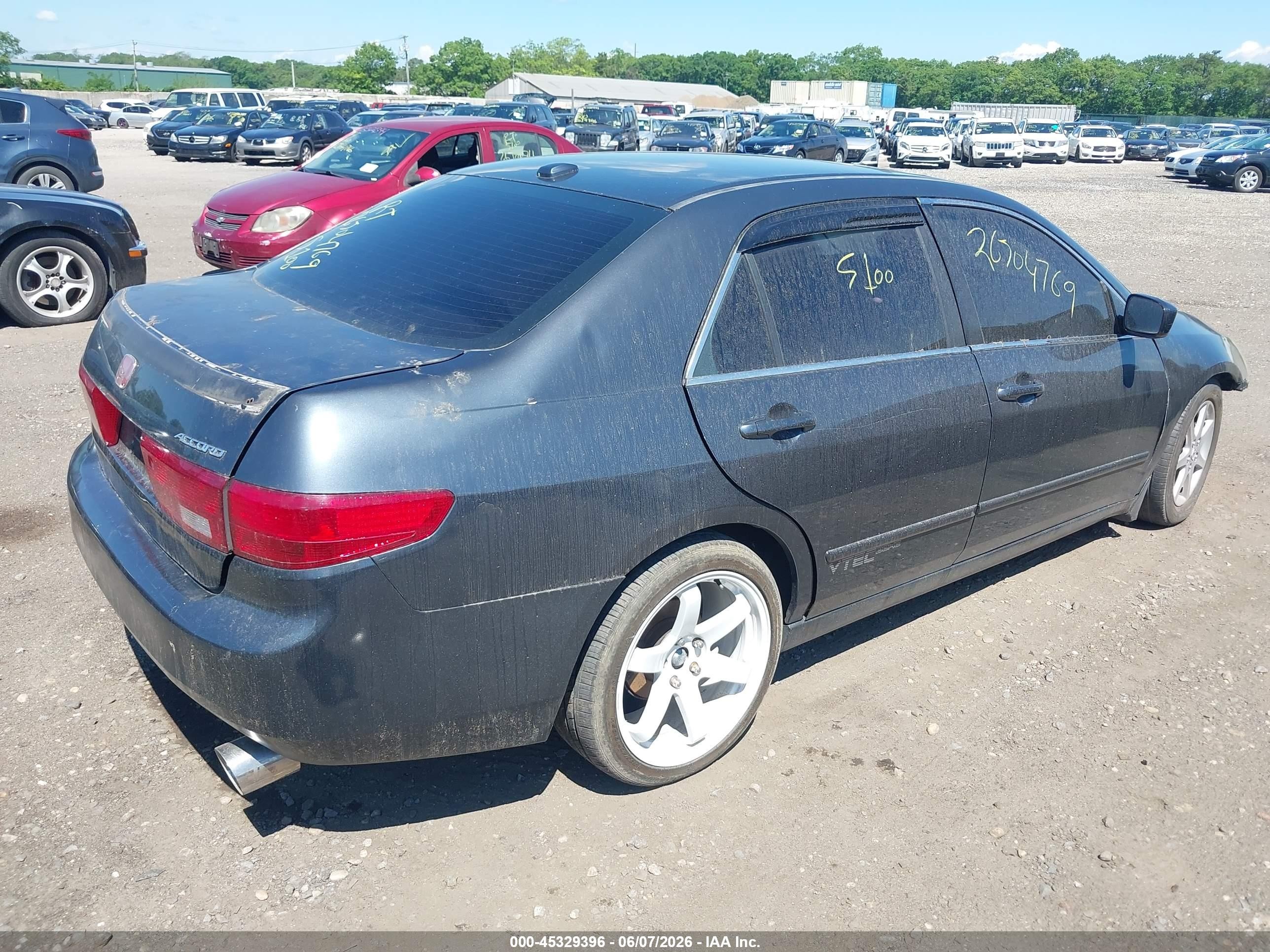 2005 Honda Accord 3.0 Ex Gray vin: 1HGCM66555A057904