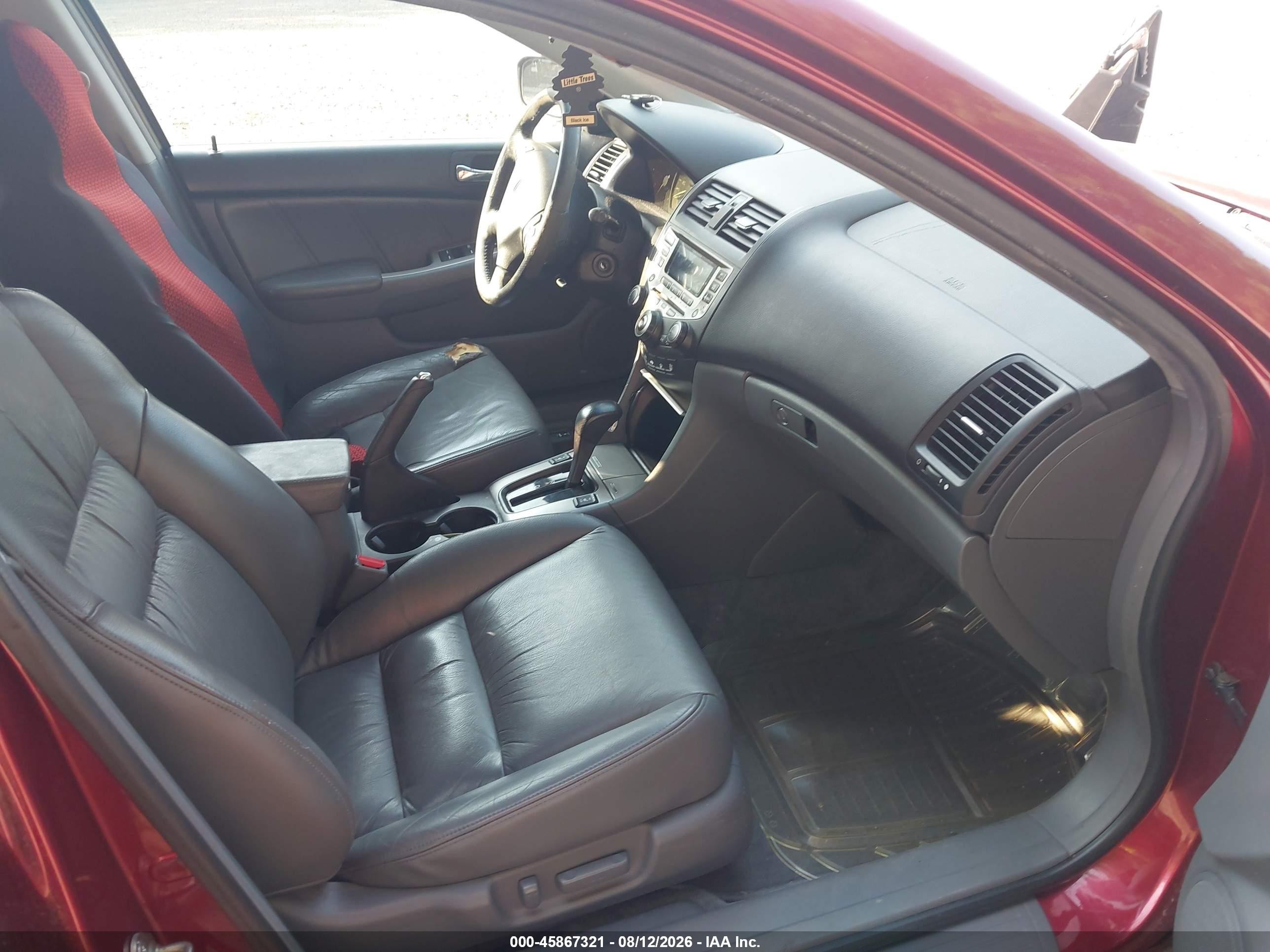 2006 Honda Accord 3.0 Ex Maroon vin: 1HGCM66556A006808