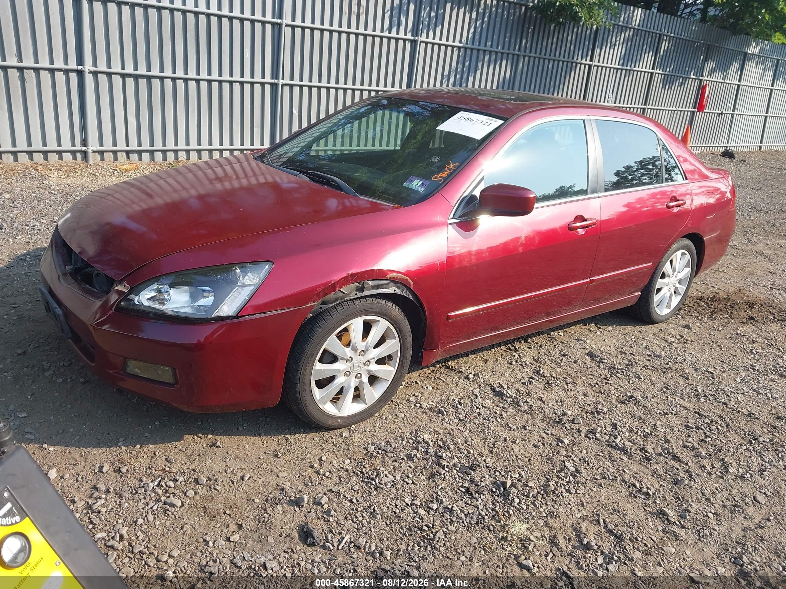 2006 Honda Accord 3.0 Ex Maroon vin: 1HGCM66556A006808