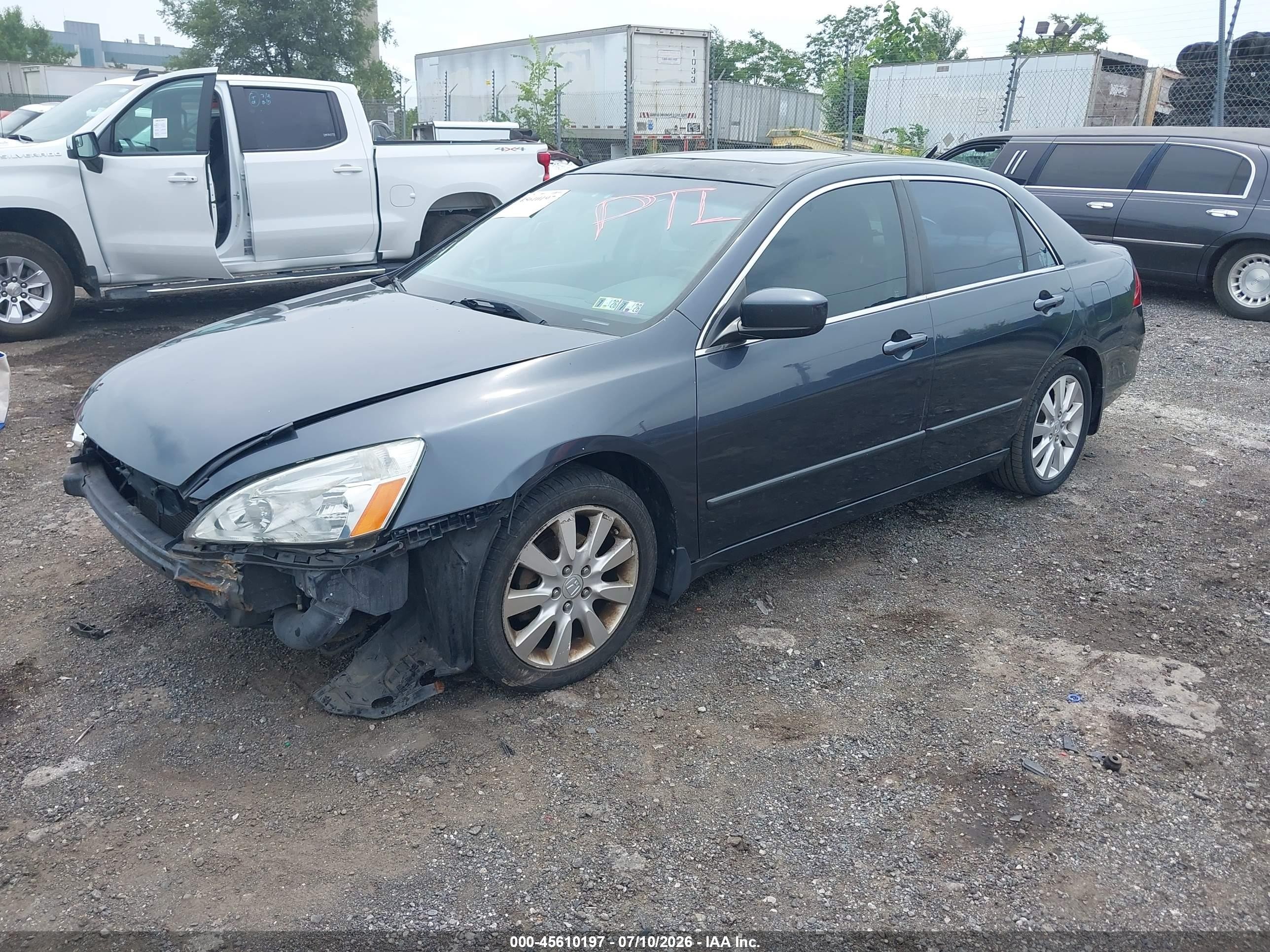 2006 Honda Accord 3.0 Ex Gray vin: 1HGCM66556A007330