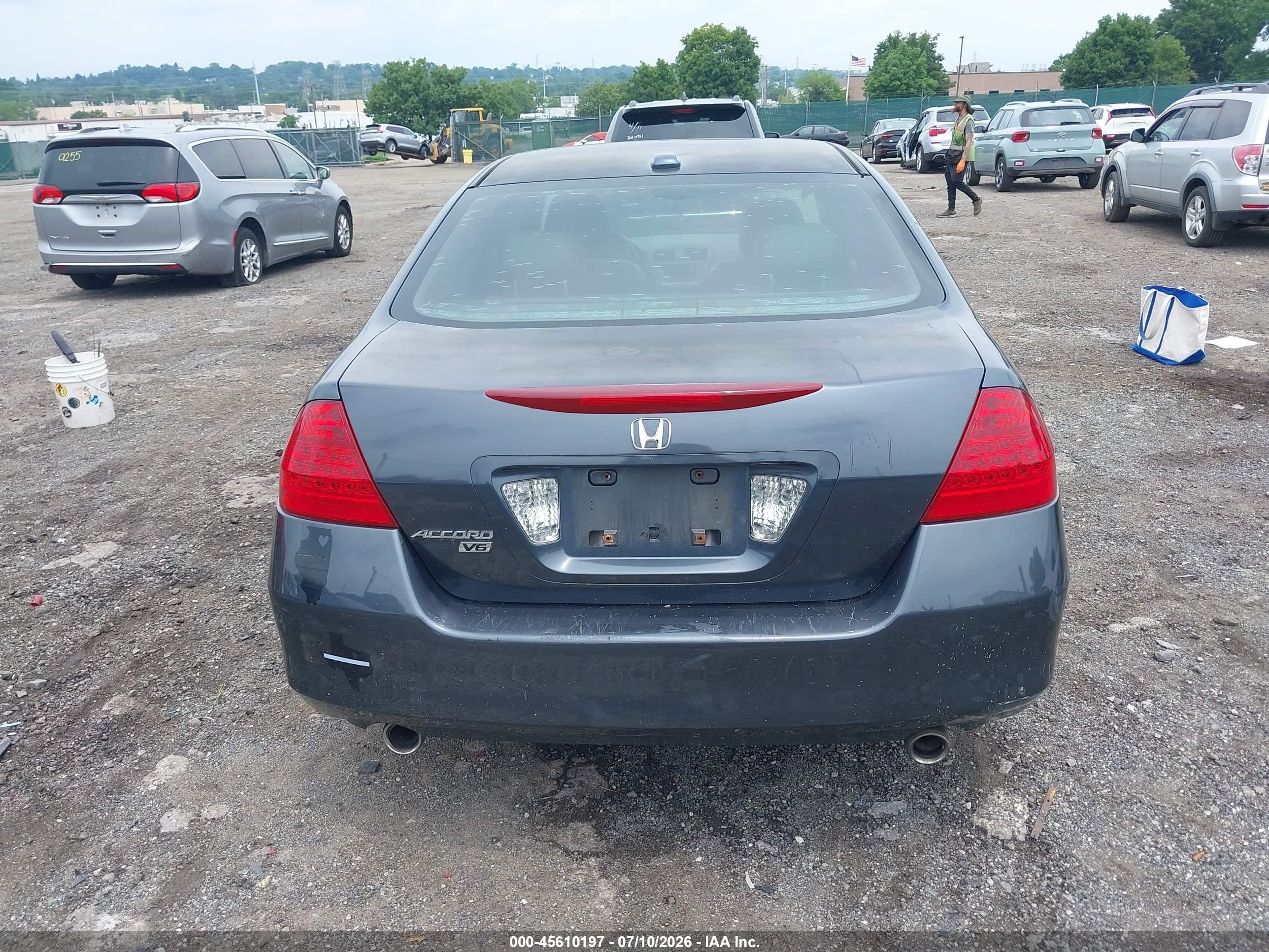 2006 Honda Accord 3.0 Ex Gray vin: 1HGCM66556A007330