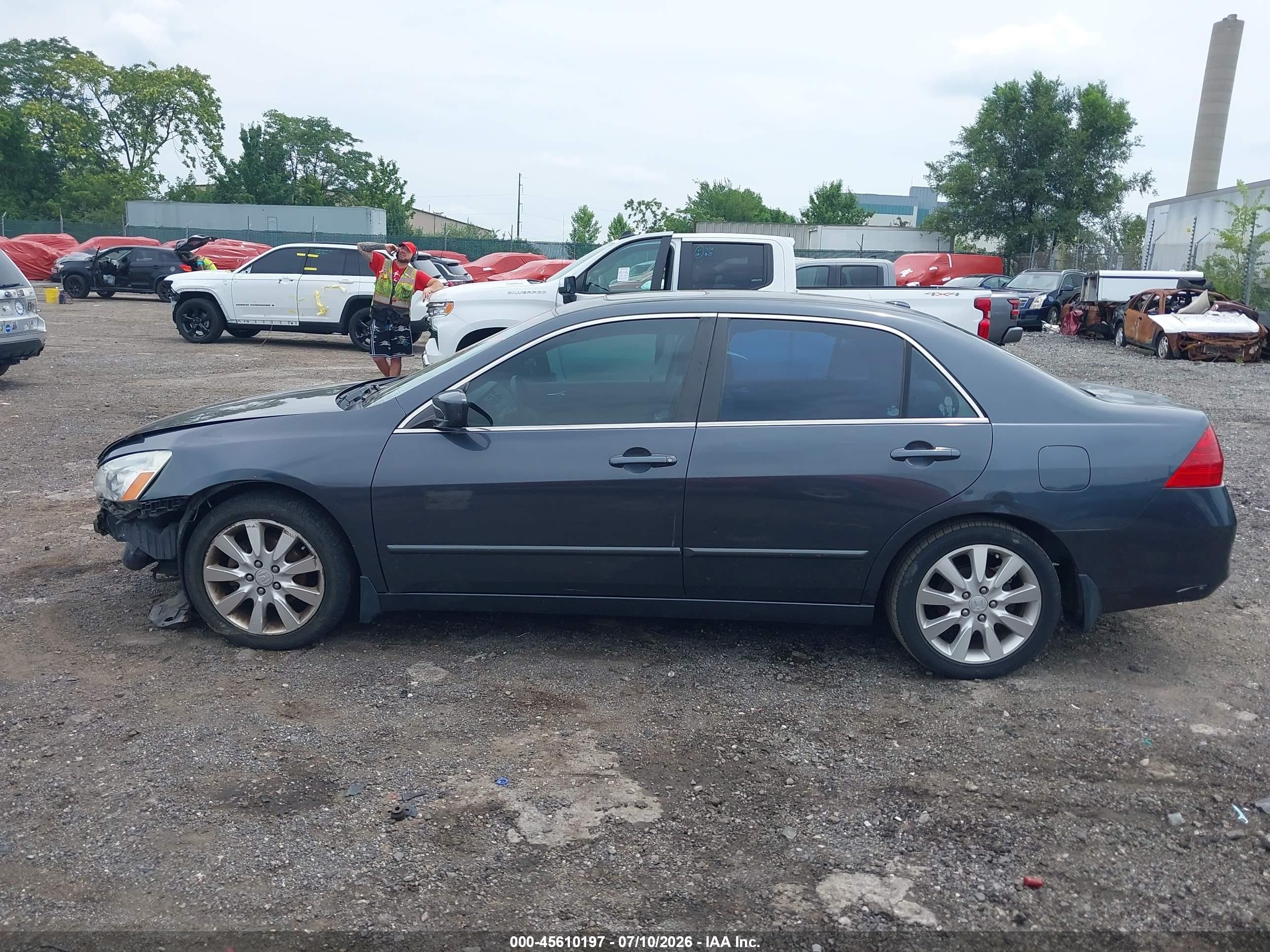 2006 Honda Accord 3.0 Ex Gray vin: 1HGCM66556A007330