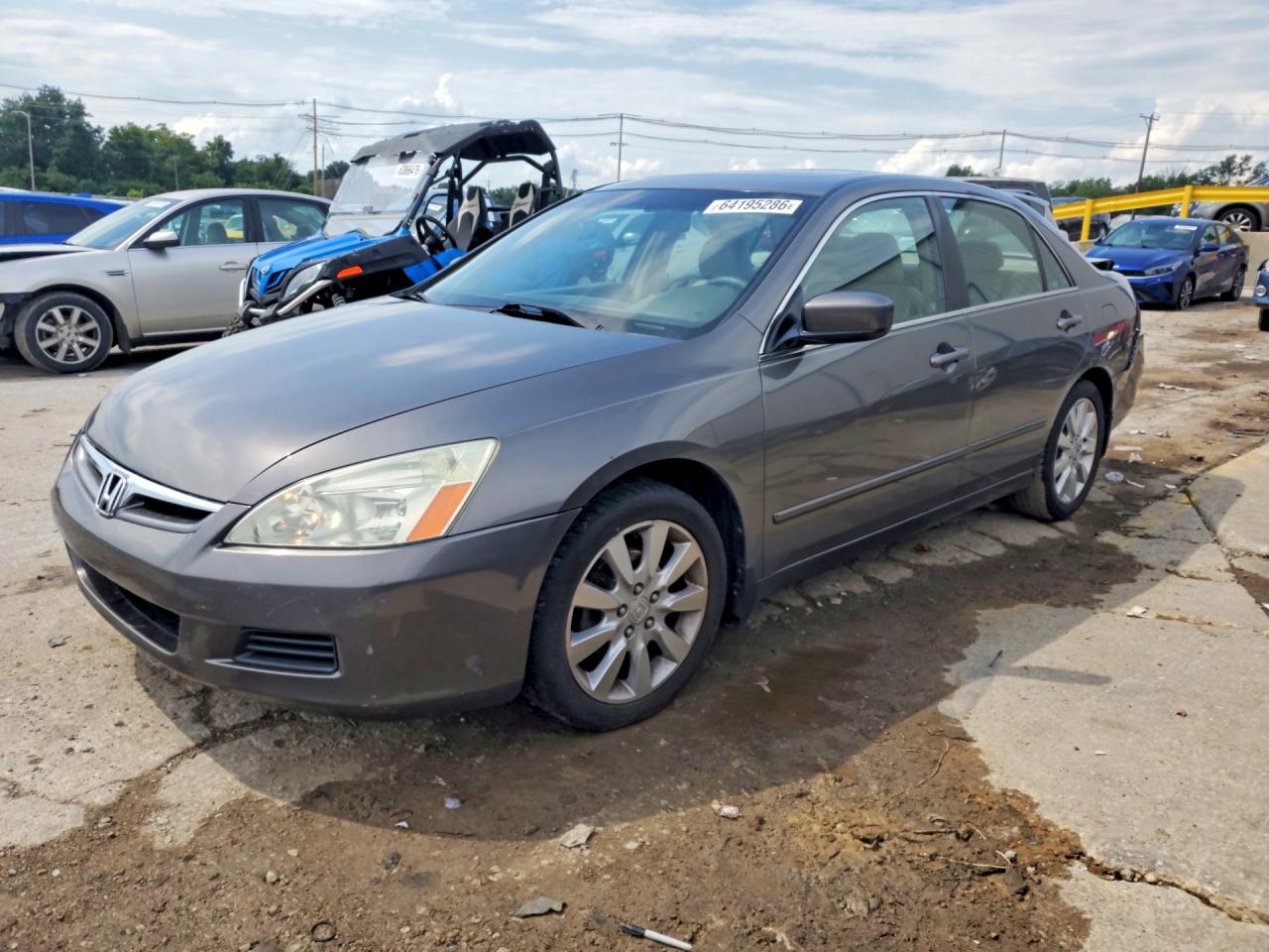 2006 Honda Accord Ex Gray vin: 1HGCM66556A030770