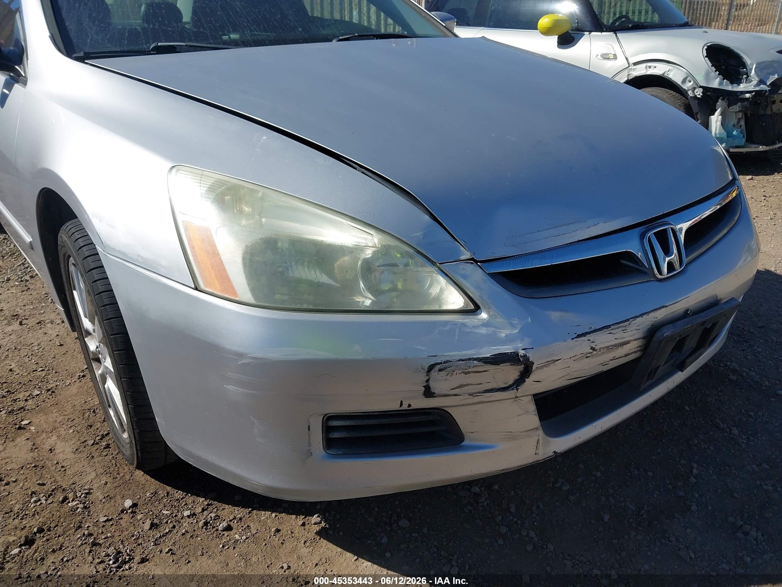 2006 Honda Accord 3.0 Ex Silver vin: 1HGCM66556A045429