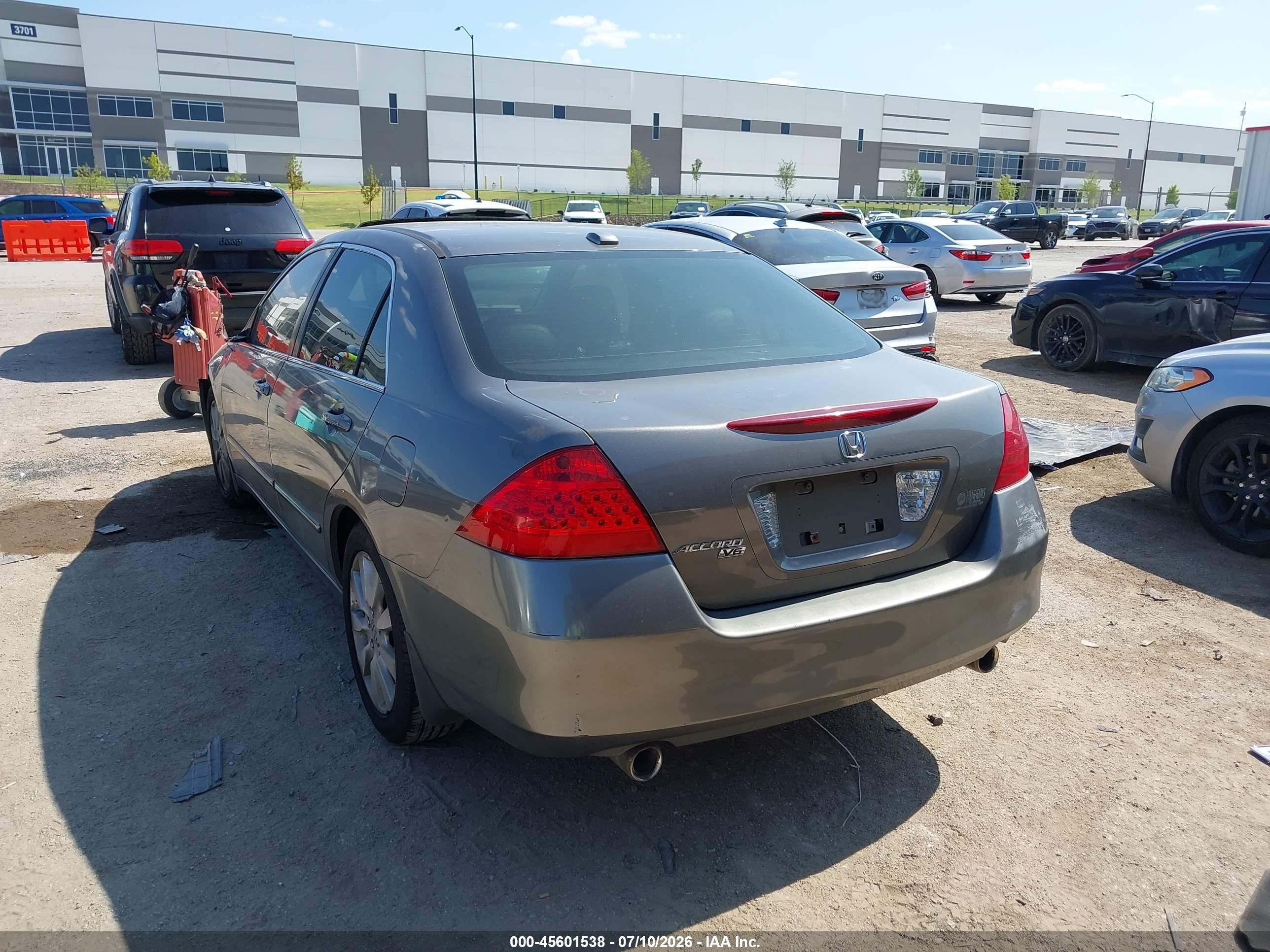 2006 Honda Accord 3.0 Ex Gray vin: 1HGCM66556A055278