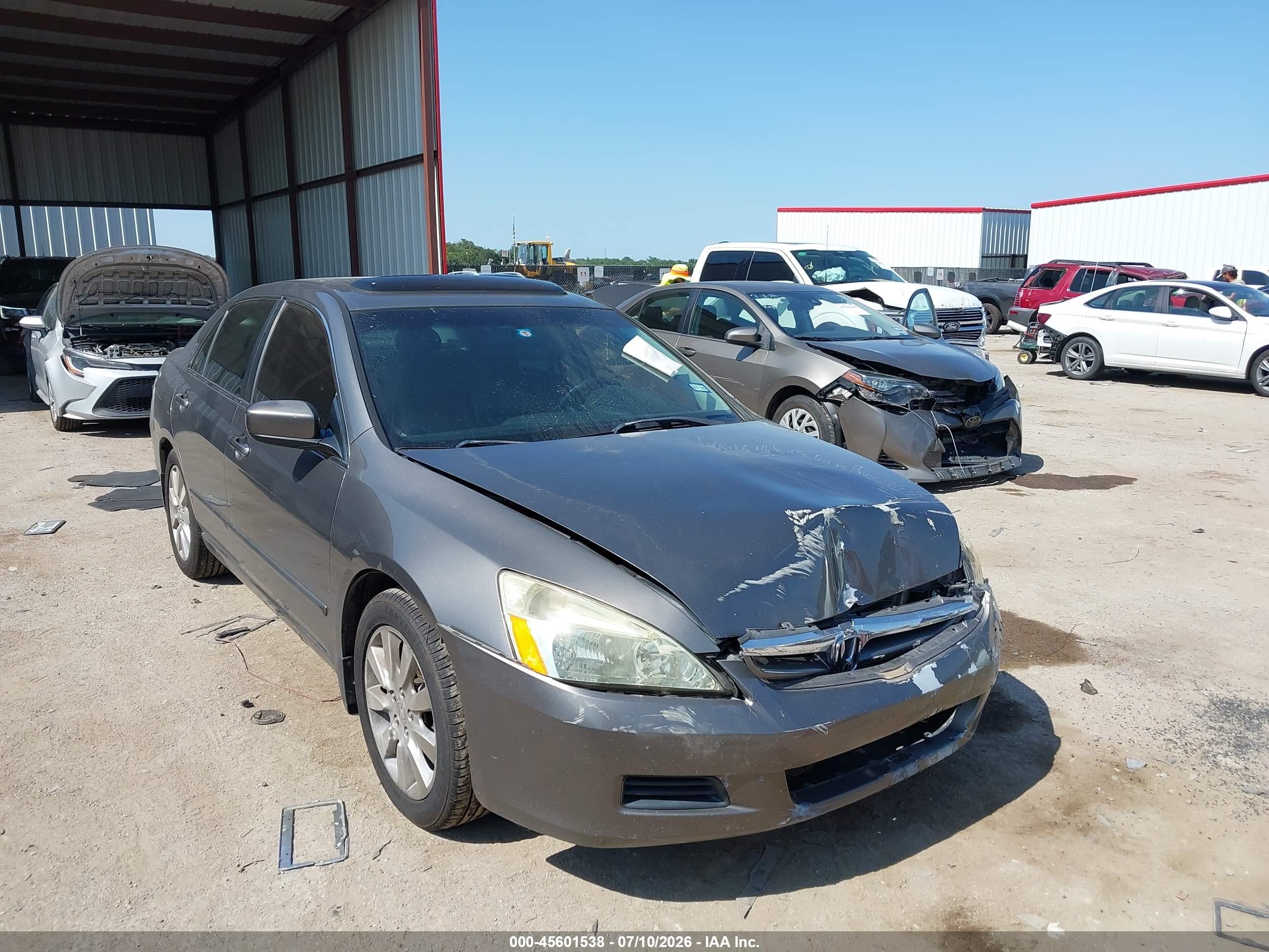 2006 Honda Accord 3.0 Ex Gray vin: 1HGCM66556A055278