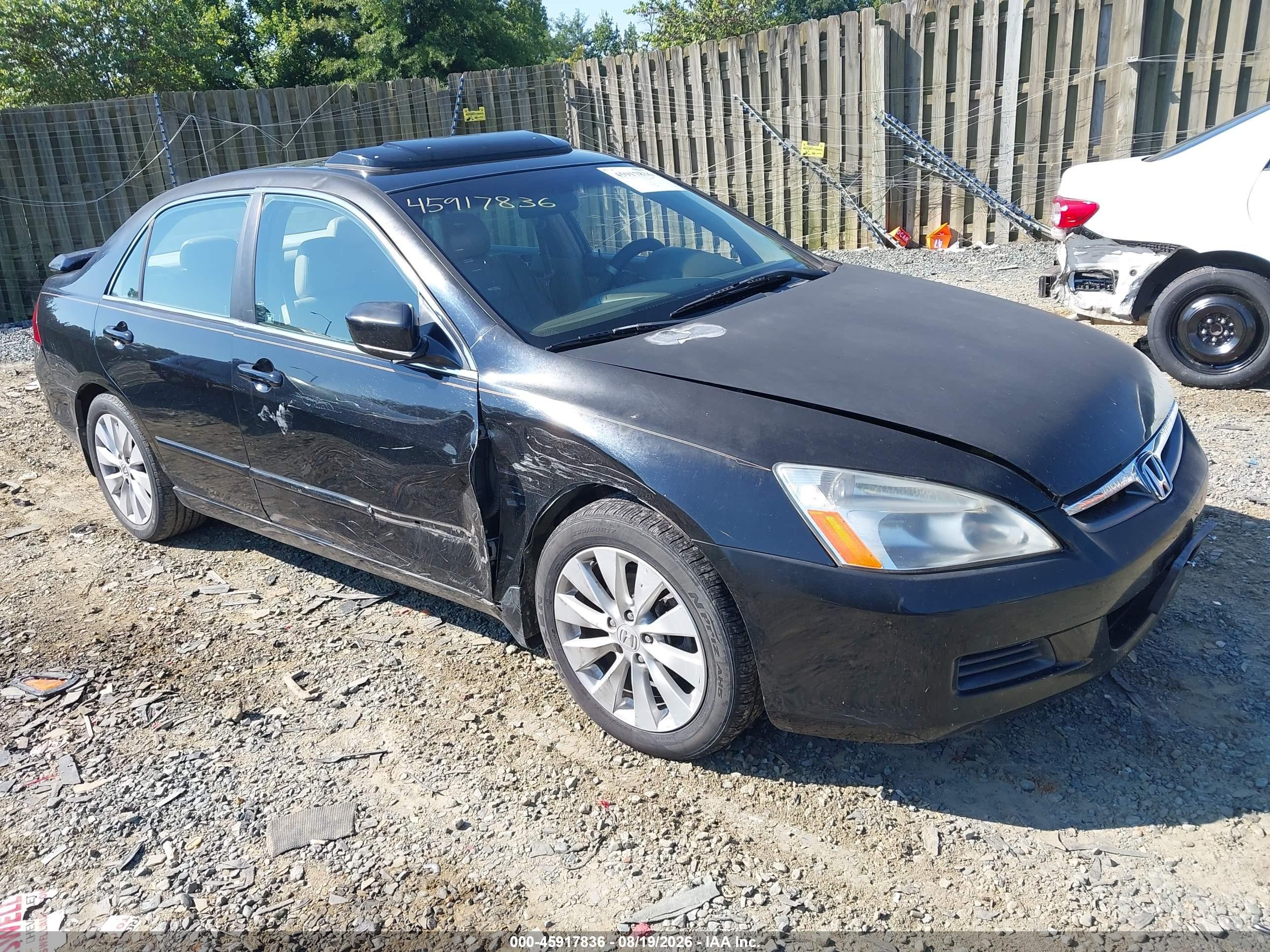 2006 Honda Accord 3.0 Ex Black vin: 1HGCM66556A063753