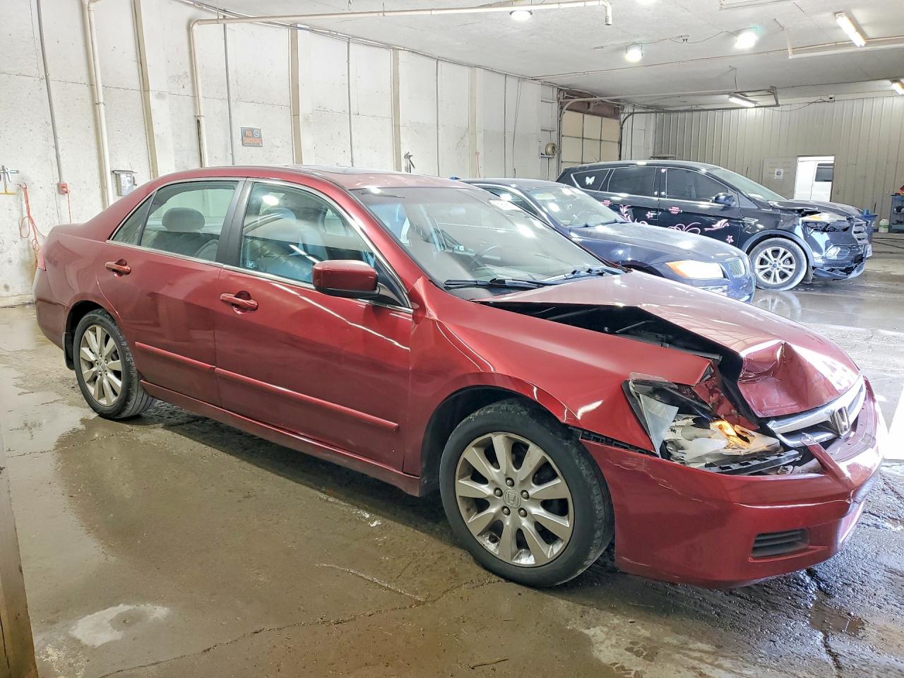 2006 Honda Accord Ex Burgundy vin: 1HGCM66556A071206