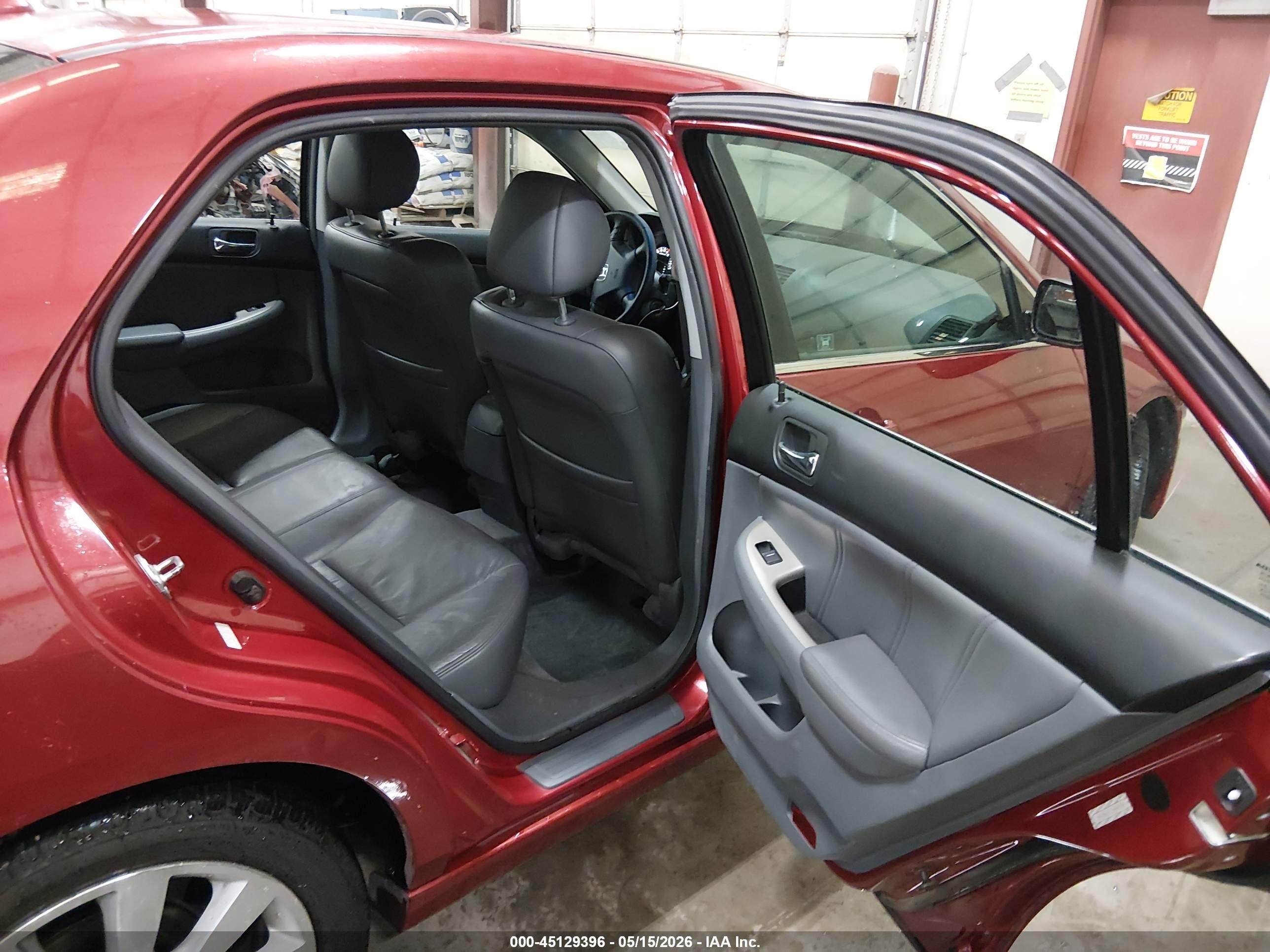2007 Honda Accord 3.0 Ex Red vin: 1HGCM66557A002890