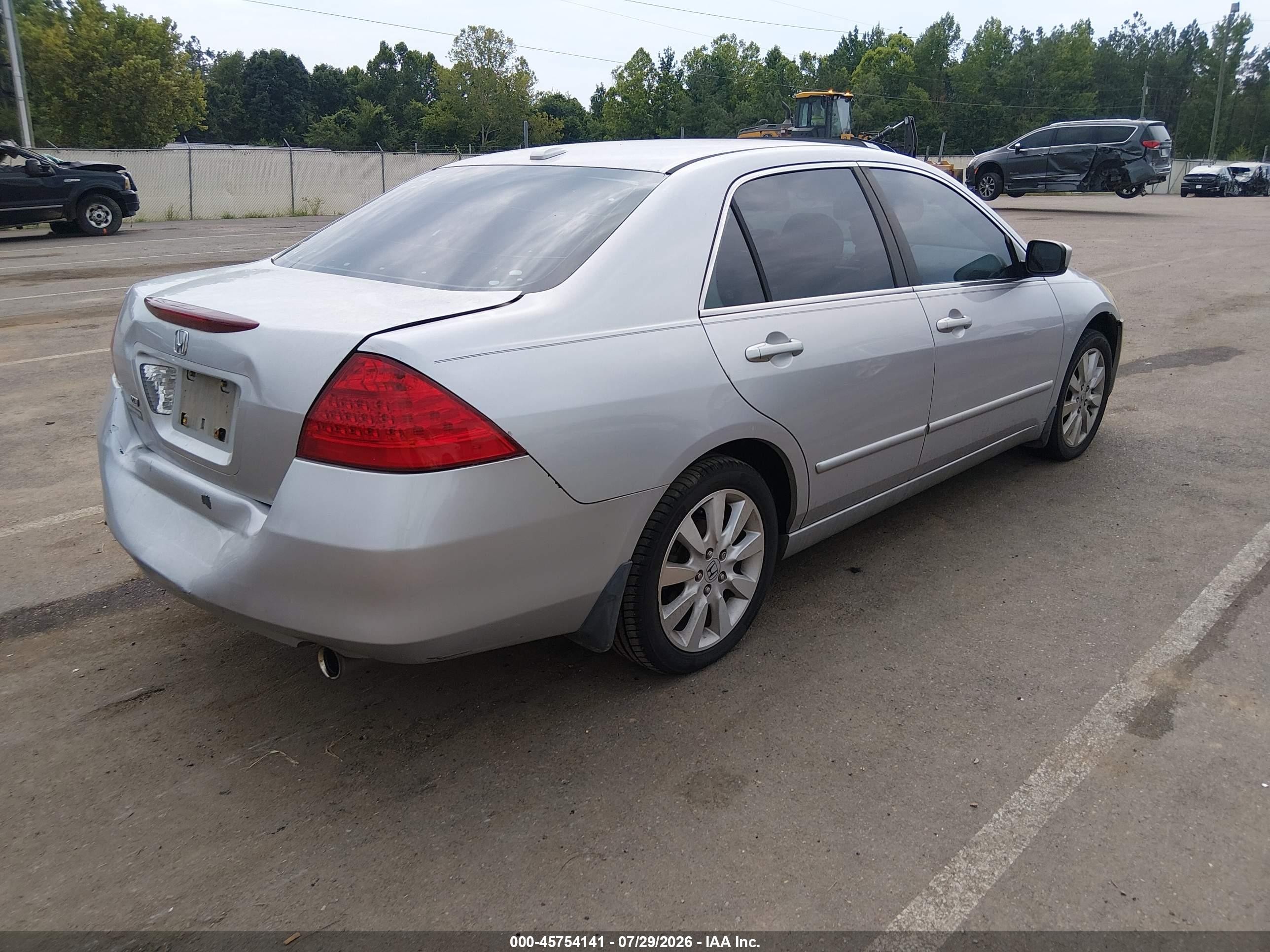 2007 Honda Accord 3.0 Ex Gray vin: 1HGCM66557A025327