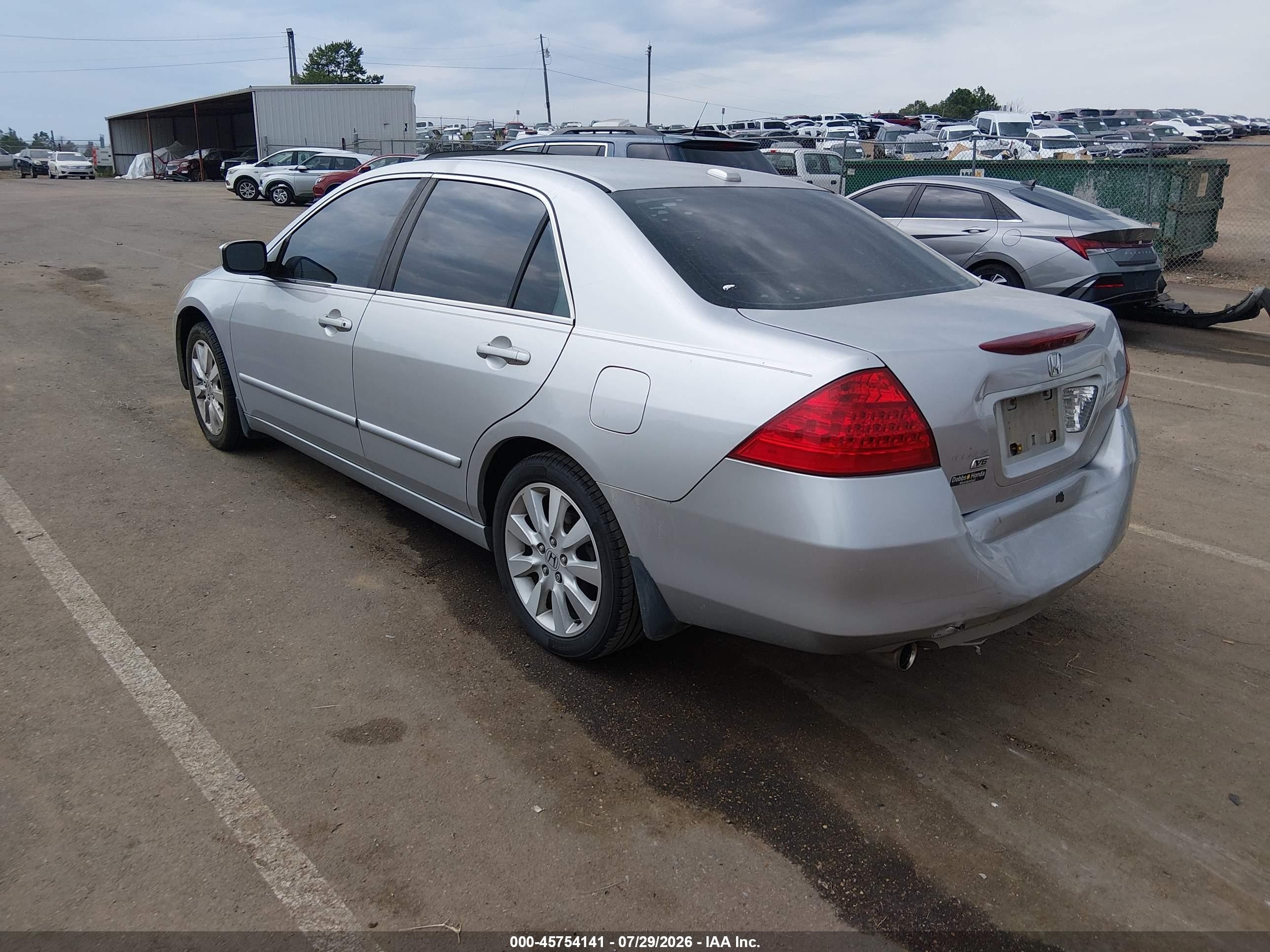 2007 Honda Accord 3.0 Ex Gray vin: 1HGCM66557A025327