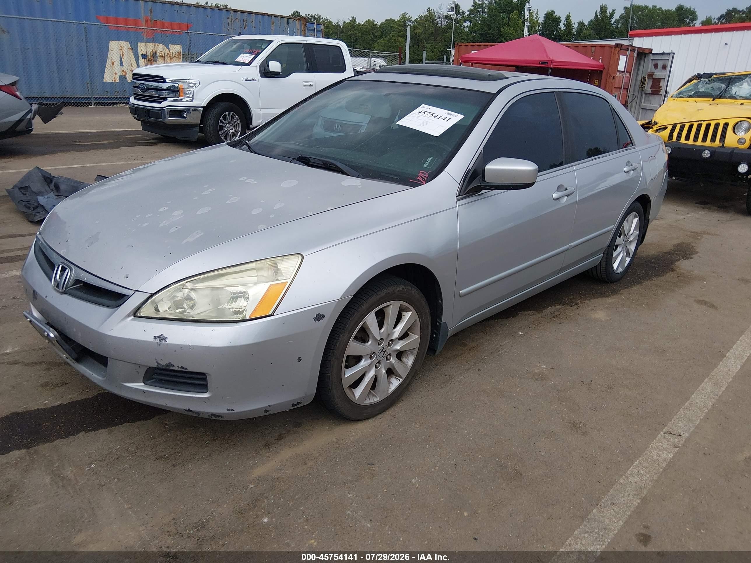 2007 Honda Accord 3.0 Ex Gray vin: 1HGCM66557A025327