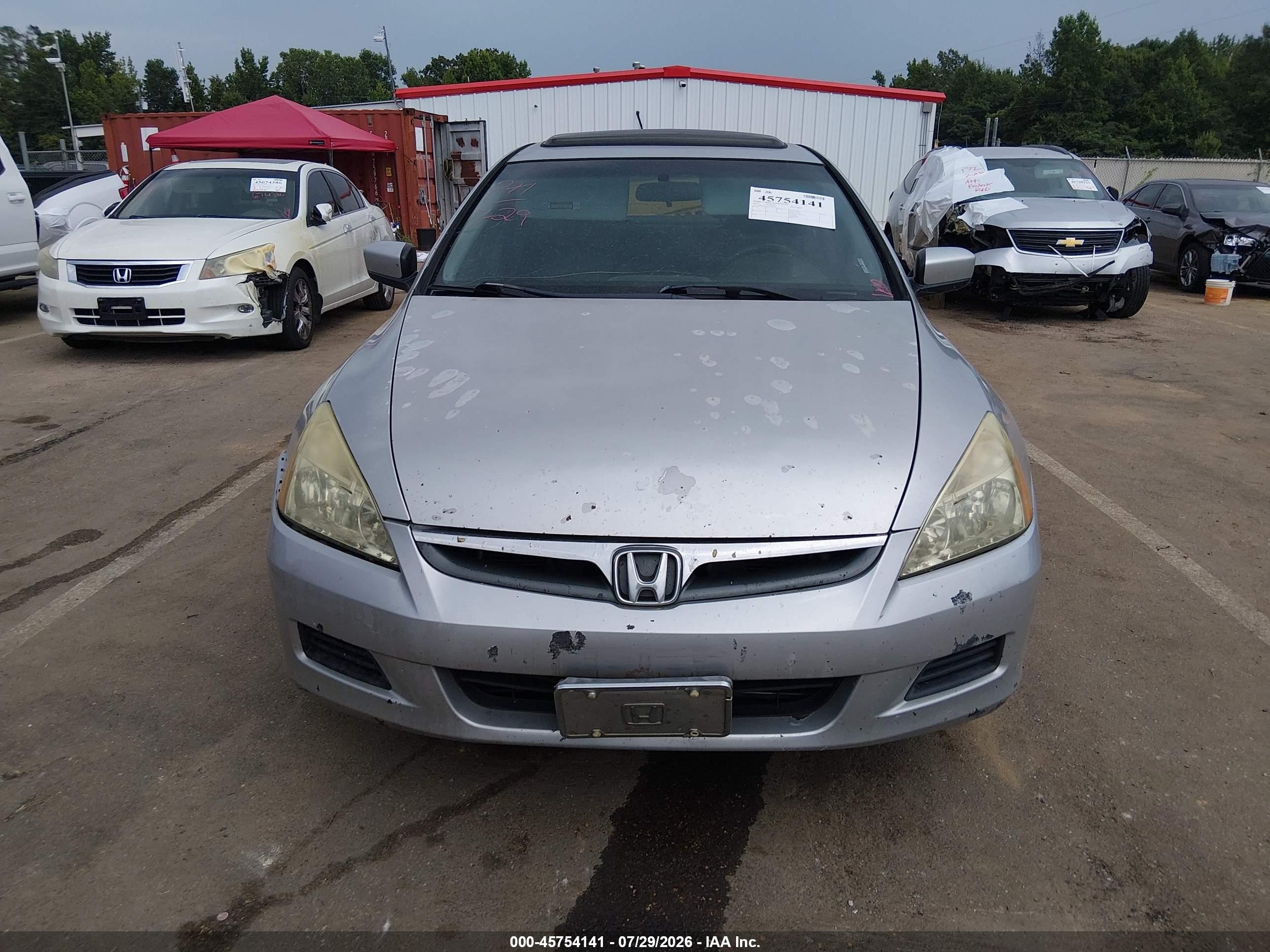 2007 Honda Accord 3.0 Ex Gray vin: 1HGCM66557A025327