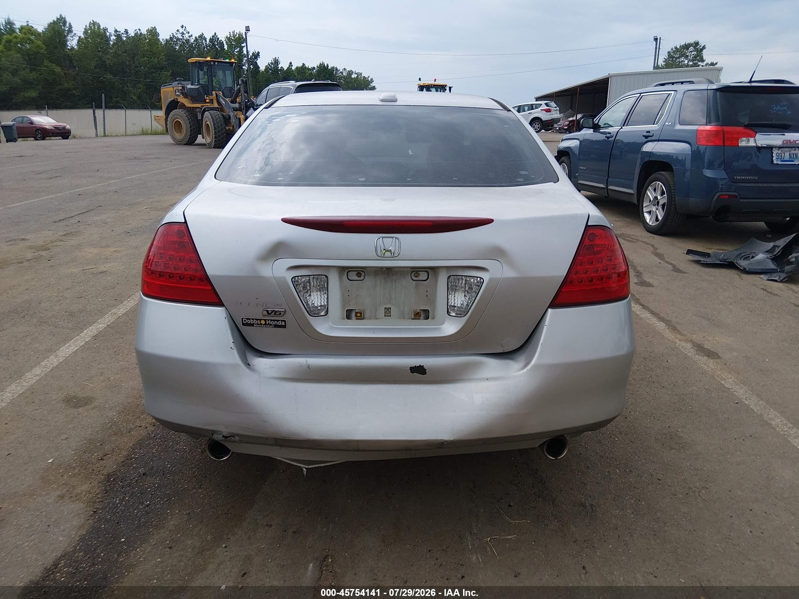 2007 Honda Accord 3.0 Ex Gray vin: 1HGCM66557A025327