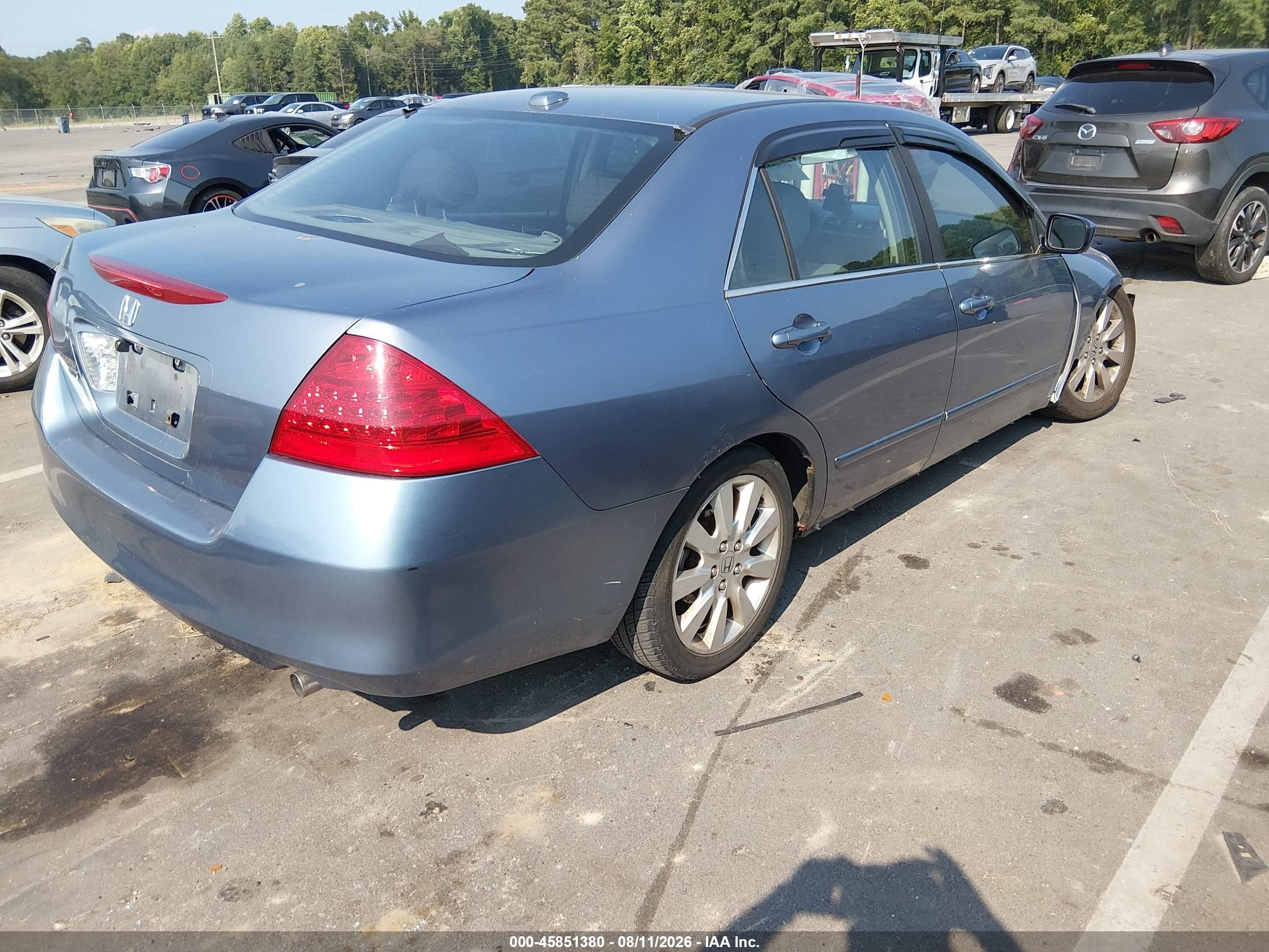 2007 Honda Accord 3.0 Ex Silver vin: 1HGCM66557A046968