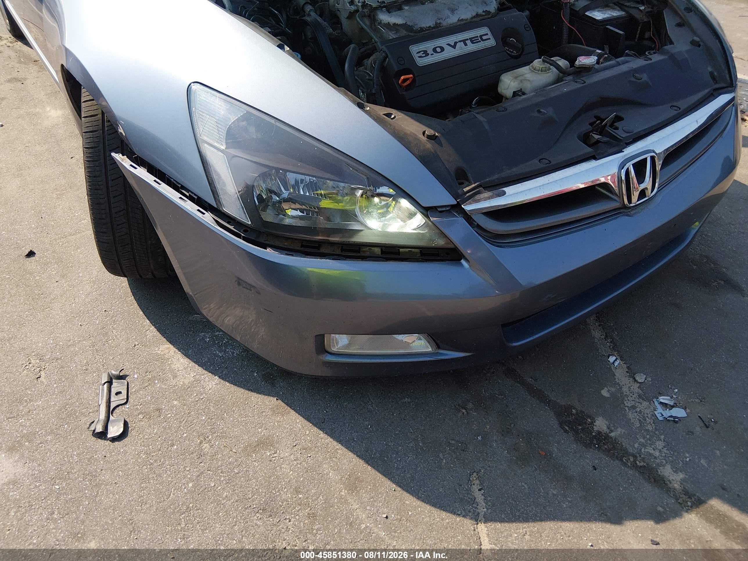 2007 Honda Accord 3.0 Ex Silver vin: 1HGCM66557A046968