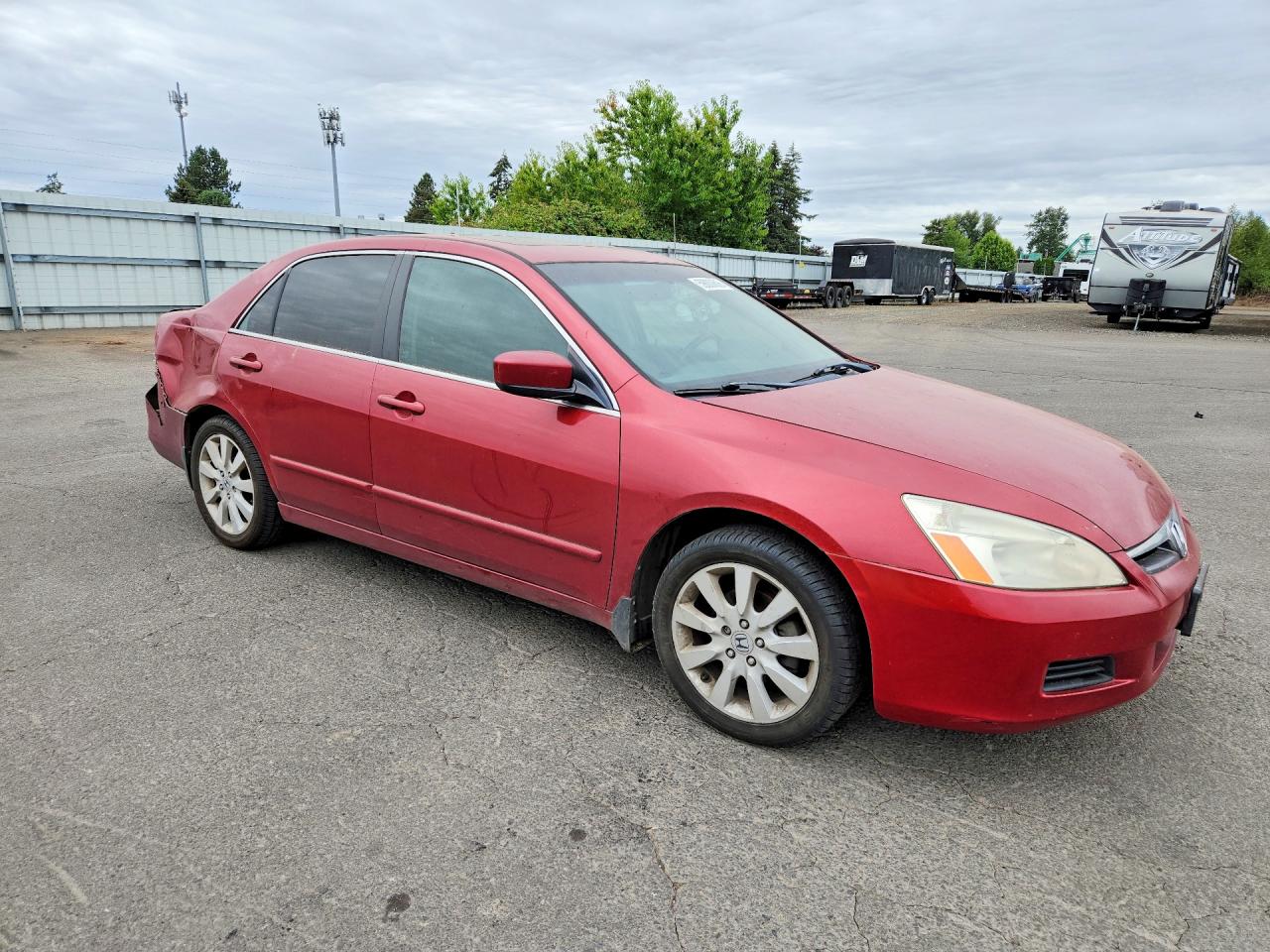 2007 Honda Accord Ex Red vin: 1HGCM66557A048557