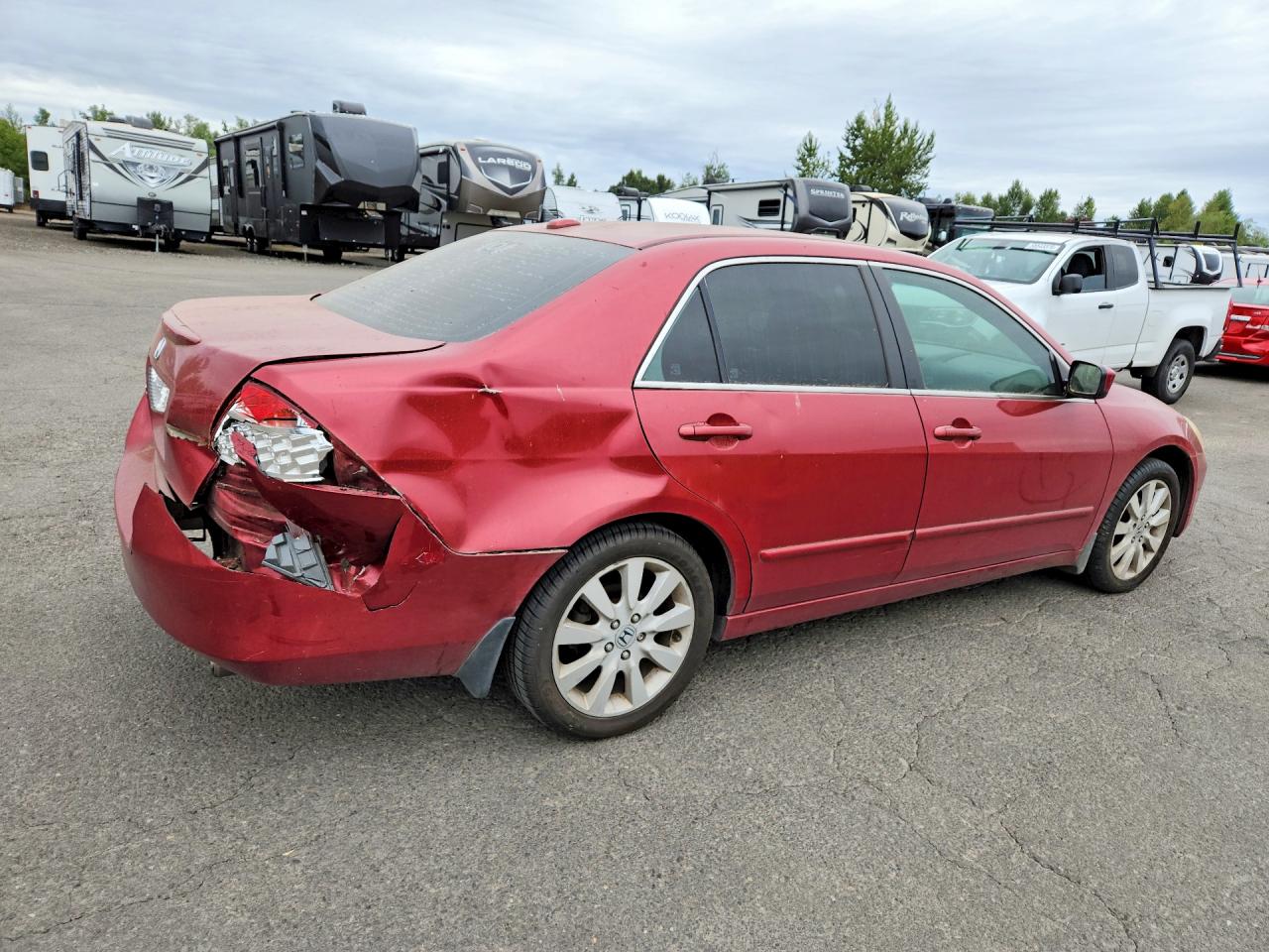 2007 Honda Accord Ex Red vin: 1HGCM66557A048557