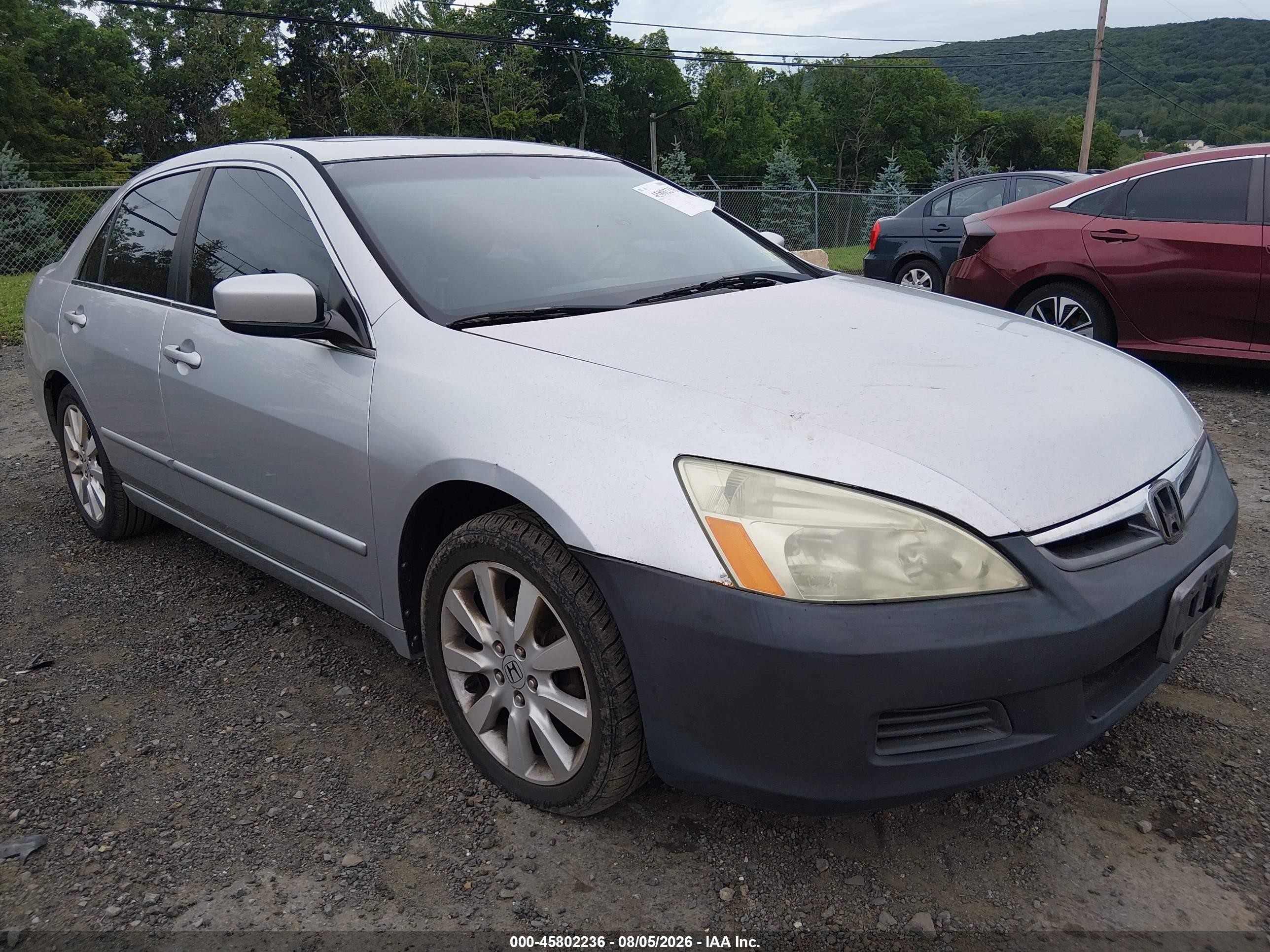 2007 Honda Accord 3.0 Ex Серебряный vin: 1HGCM66557A056271