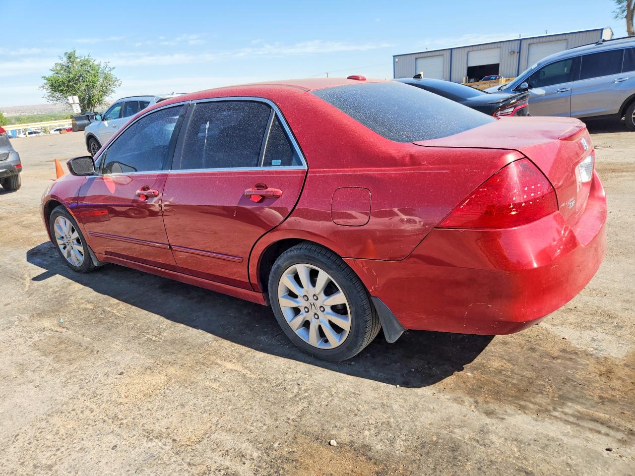 2007 Honda Accord Ex Red vin: 1HGCM66557A065956
