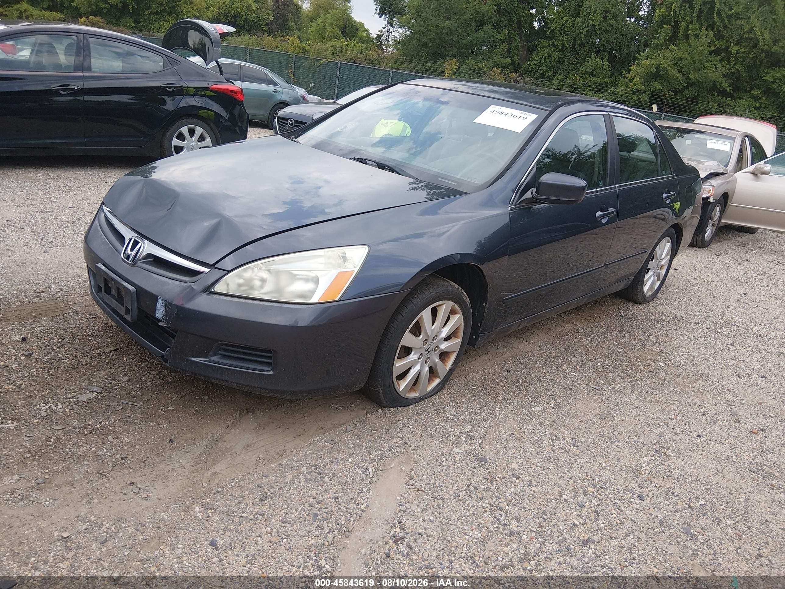 2007 Honda Accord 3.0 Ex Gray vin: 1HGCM66557A076861