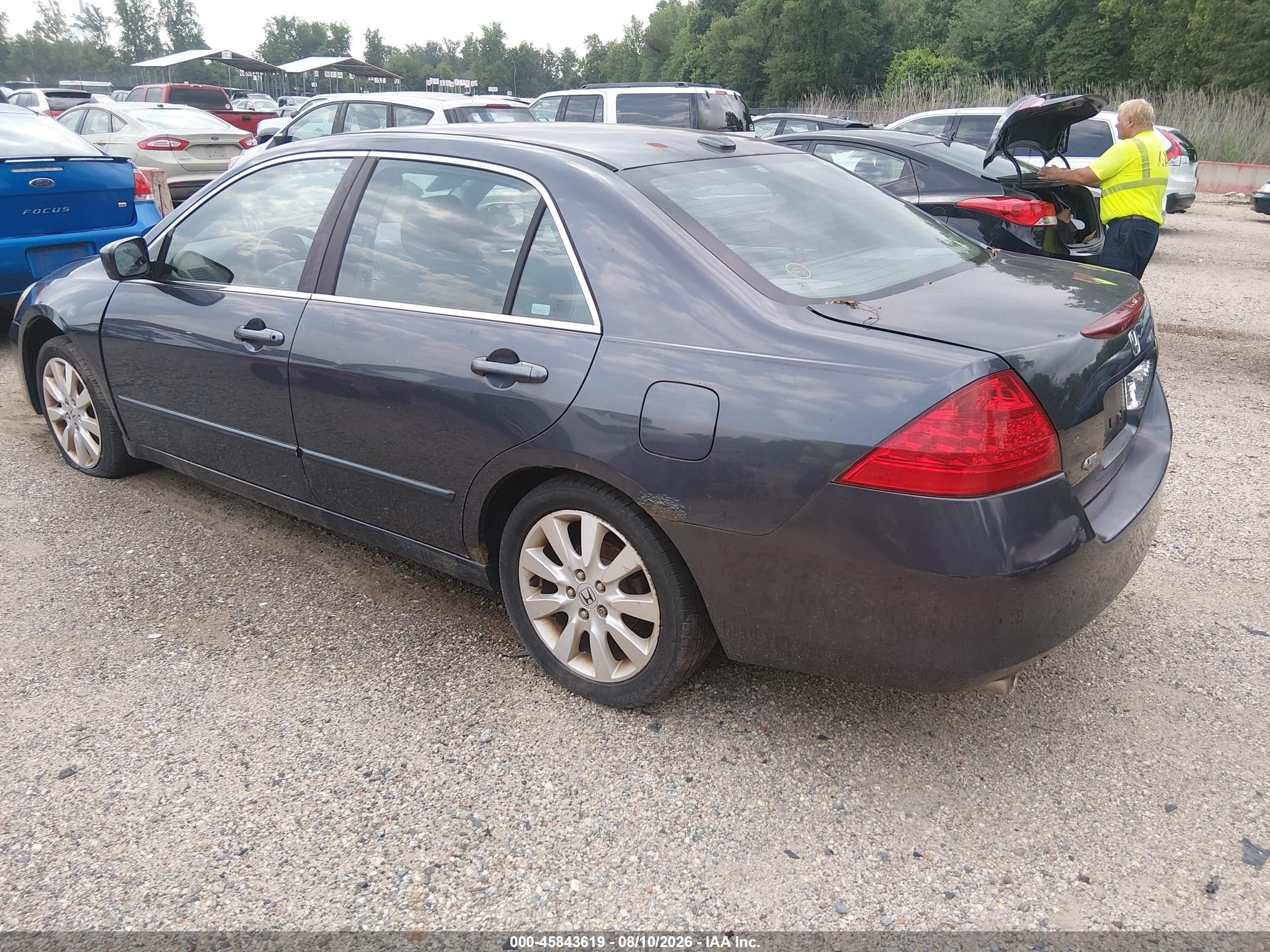 2007 Honda Accord 3.0 Ex Gray vin: 1HGCM66557A076861