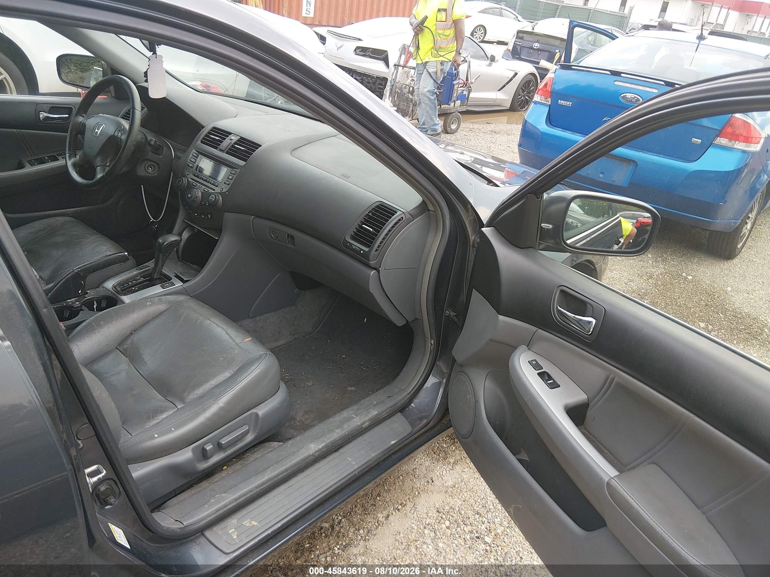 2007 Honda Accord 3.0 Ex Gray vin: 1HGCM66557A076861