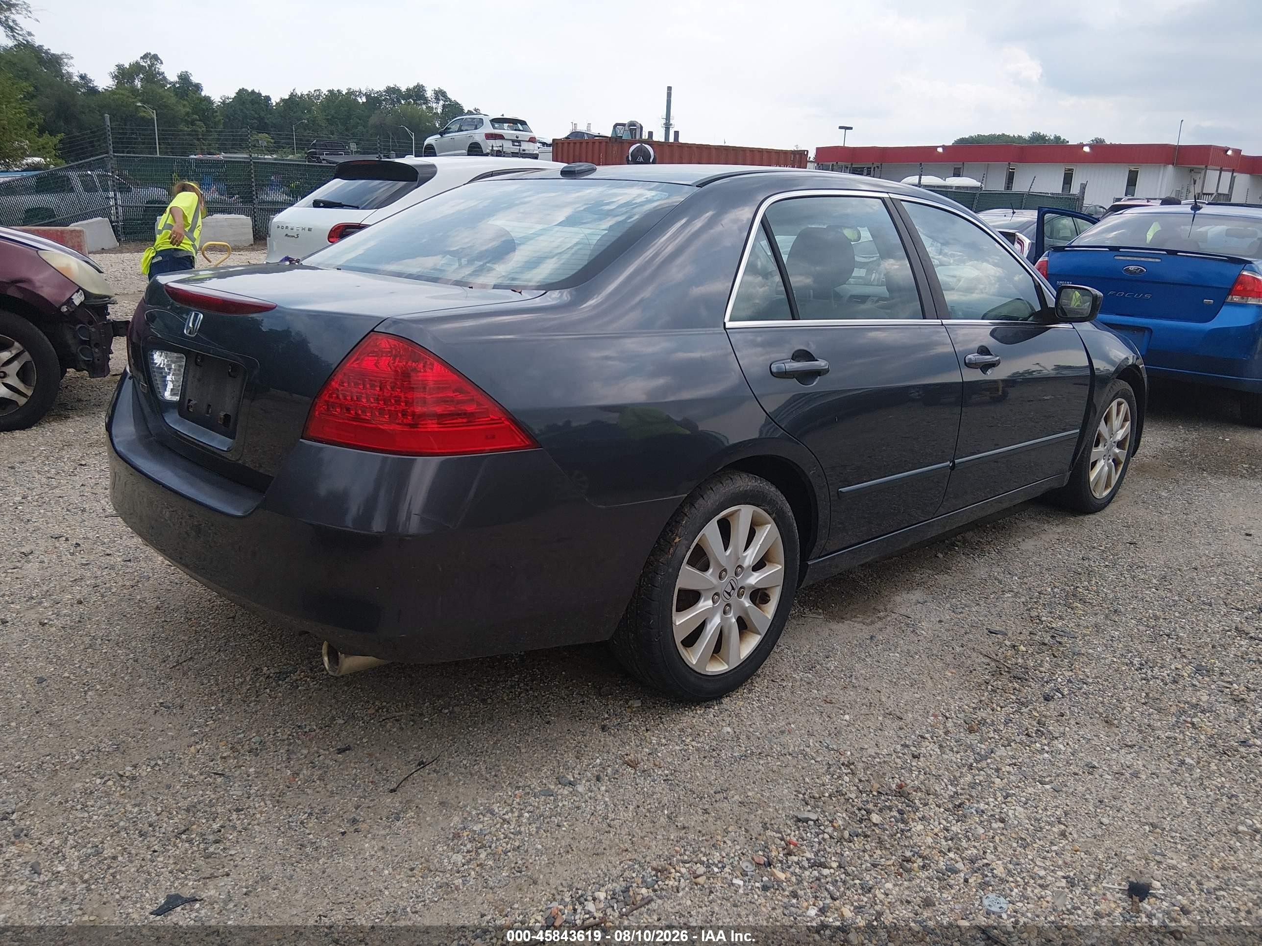 2007 Honda Accord 3.0 Ex Gray vin: 1HGCM66557A076861