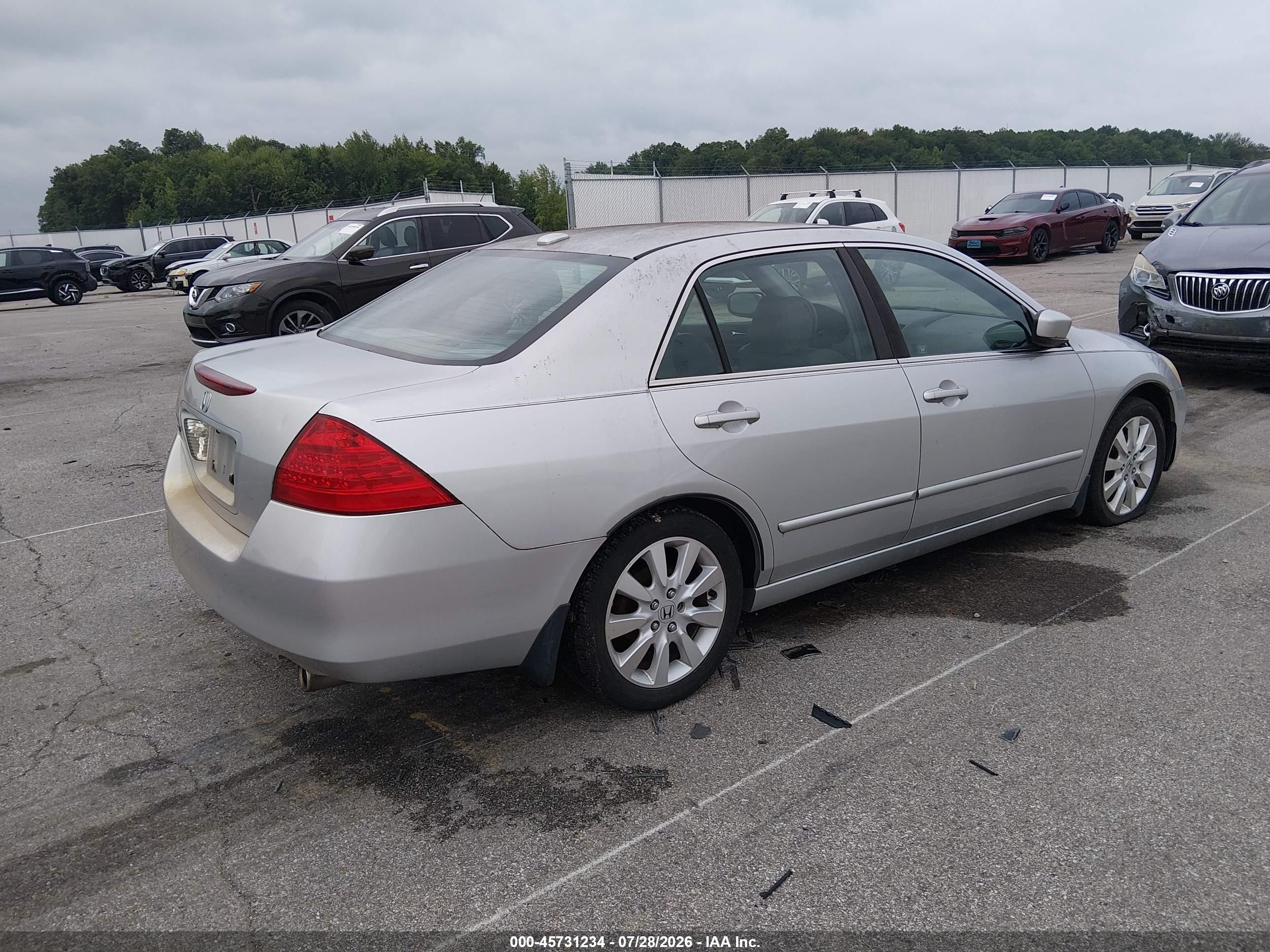 2007 Honda Accord 3.0 Ex Silver vin: 1HGCM66557A077573
