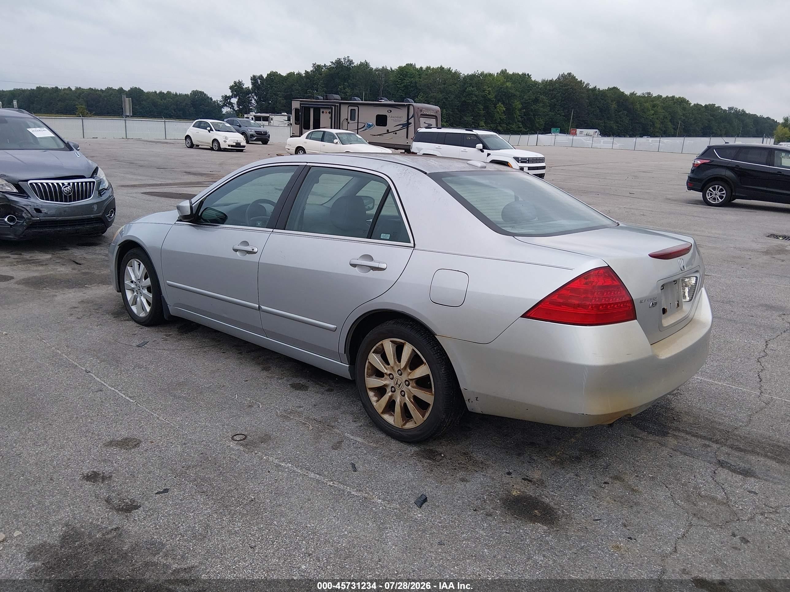 2007 Honda Accord 3.0 Ex Silver vin: 1HGCM66557A077573