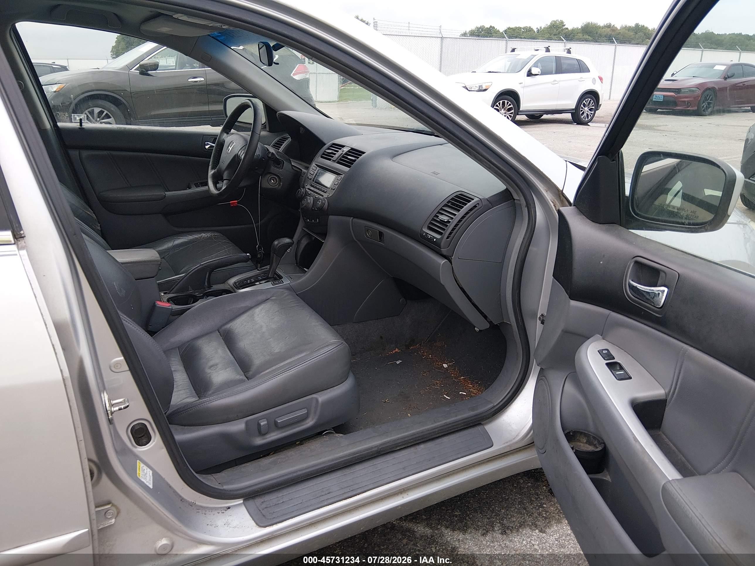 2007 Honda Accord 3.0 Ex Silver vin: 1HGCM66557A077573