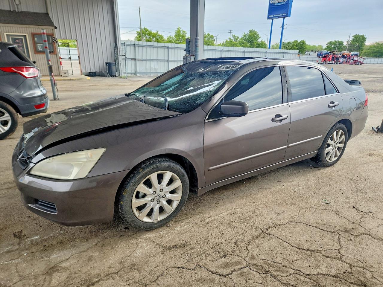 2007 Honda Accord Ex Tan vin: 1HGCM66557A081963