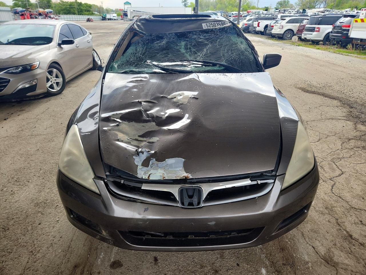 2007 Honda Accord Ex Желто-коричневый vin: 1HGCM66557A081963