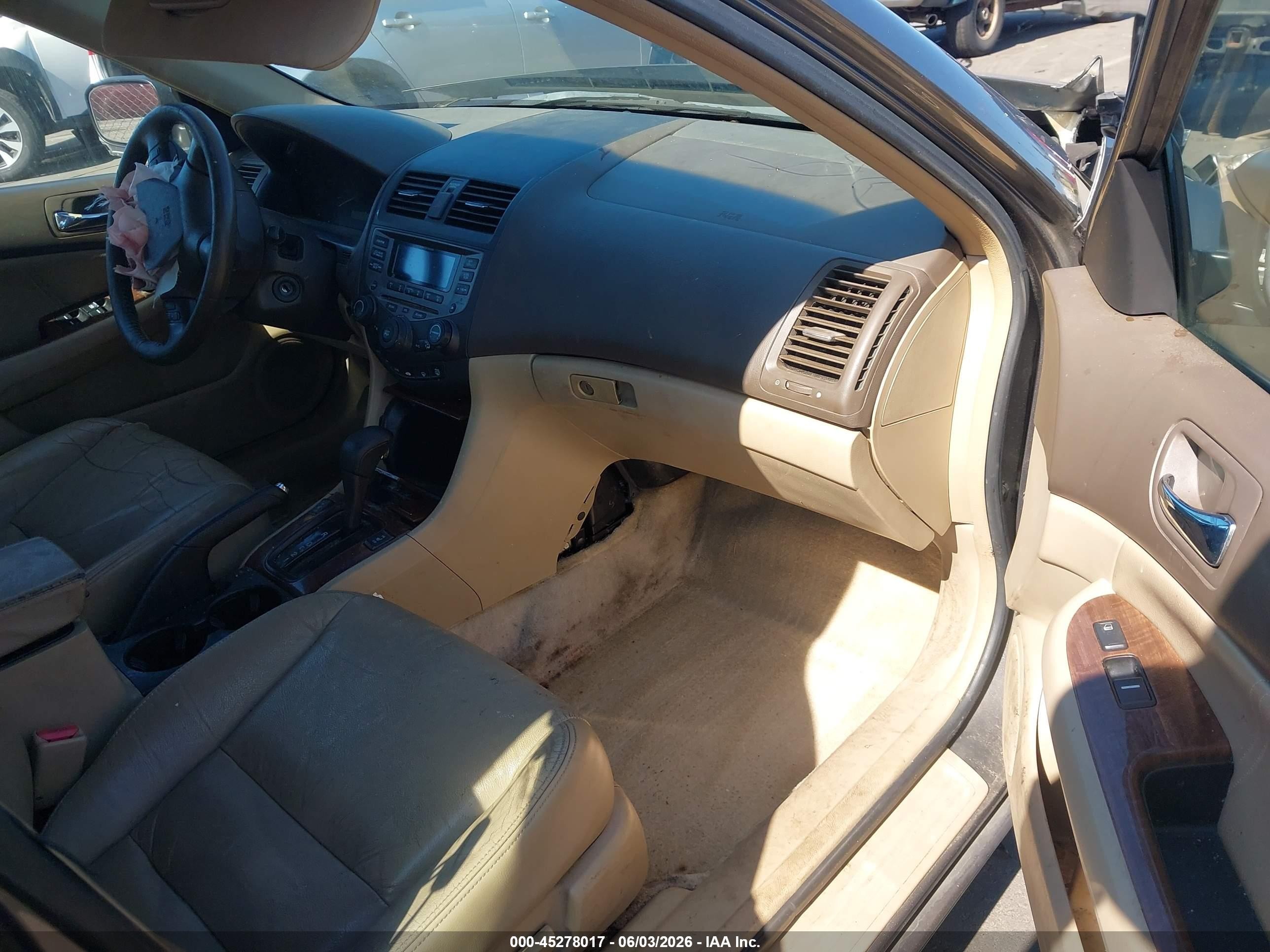 2007 Honda Accord 3.0 Ex Gray vin: 1HGCM66557A084510